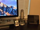 This is where the mic stays (about 21 inches way from me) while I dictate and still works great!, click to load a larger version