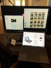 External monitor connected w/multiport adapter - display works great - getting the tablet to charge is tricky., click to load a larger version