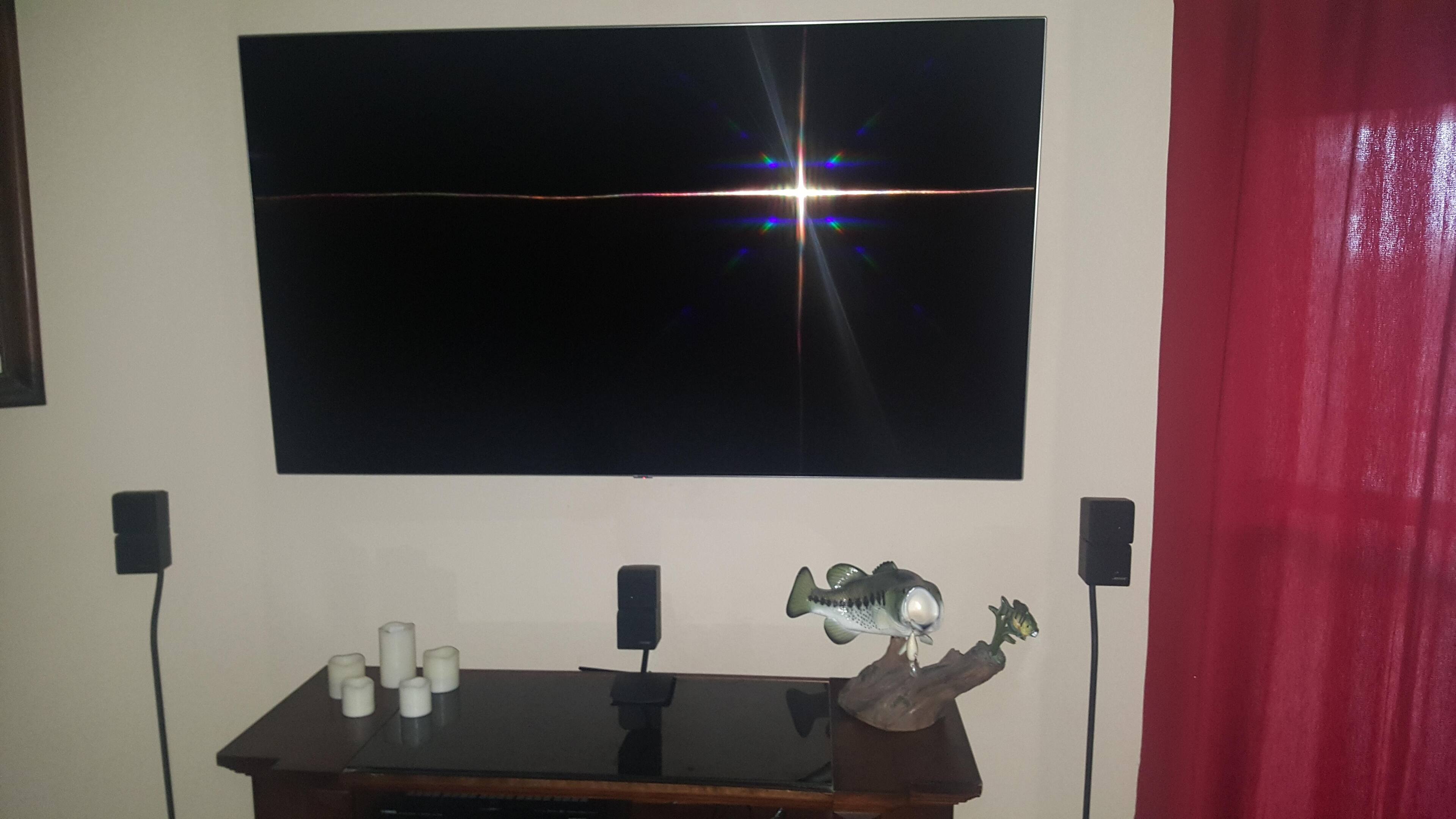 Samsung QLED Q7F with no gap mount, click to load a larger version