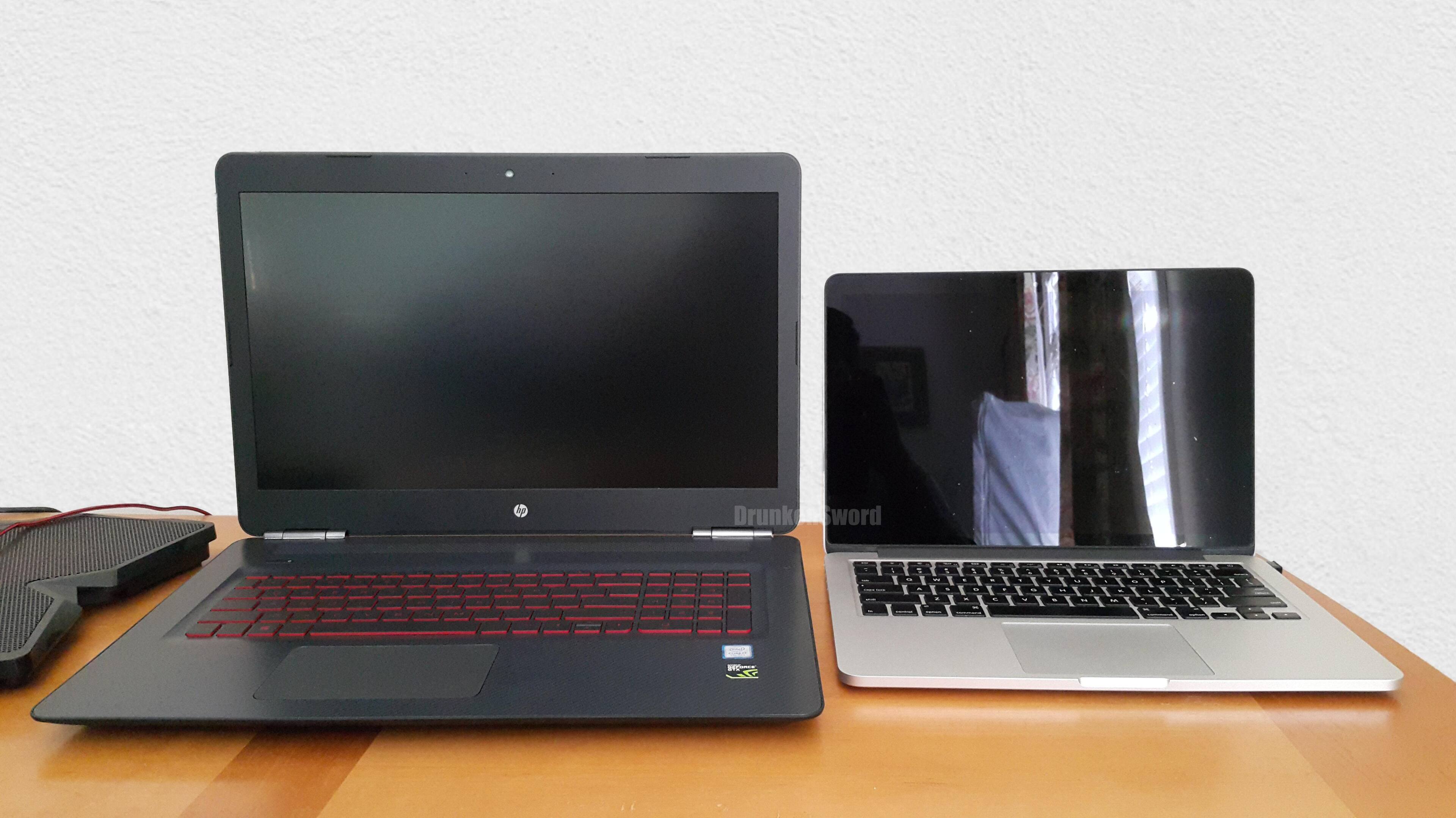 Size comparison with a macbook pro 13", click to load a larger version