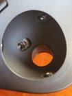 After removing the trackball, you can see the optical sensors. As I pointed out - if you have never owned a trackball device before - you will ocassionaly have to do this to make sure the trackball and sensors remain clean and clear., click to load a larger version