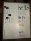 Toolbar for Editing/Stylus Tools and All of the Colors Showcased by Writing the Word "Hello", click to load a larger version