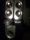 The part that comes along with the speakers that lights up controls the volume and the power of the bass. An amazing addition to the whole product, click to load a larger version
