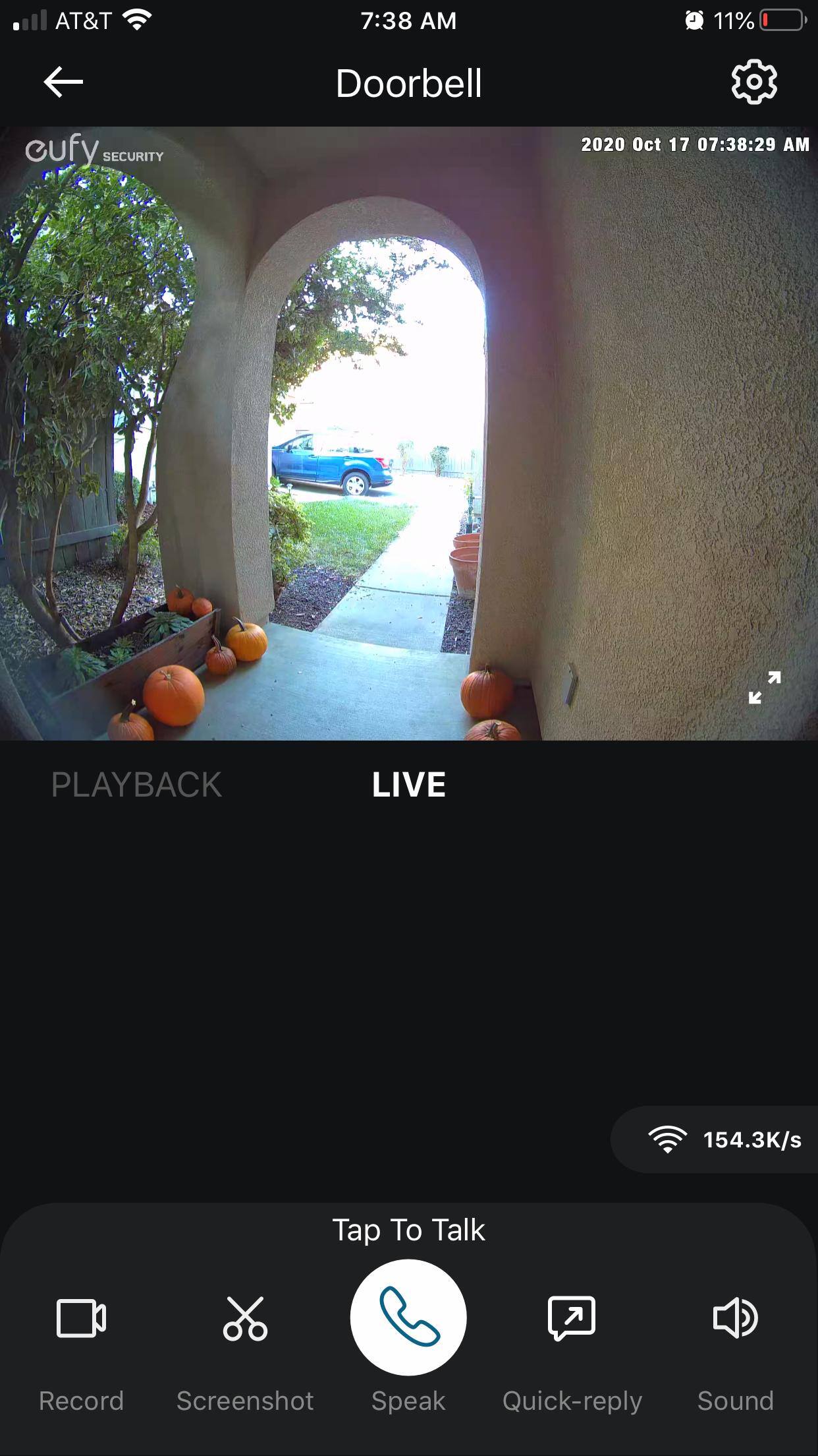 When you click "live" button, click to load a larger version