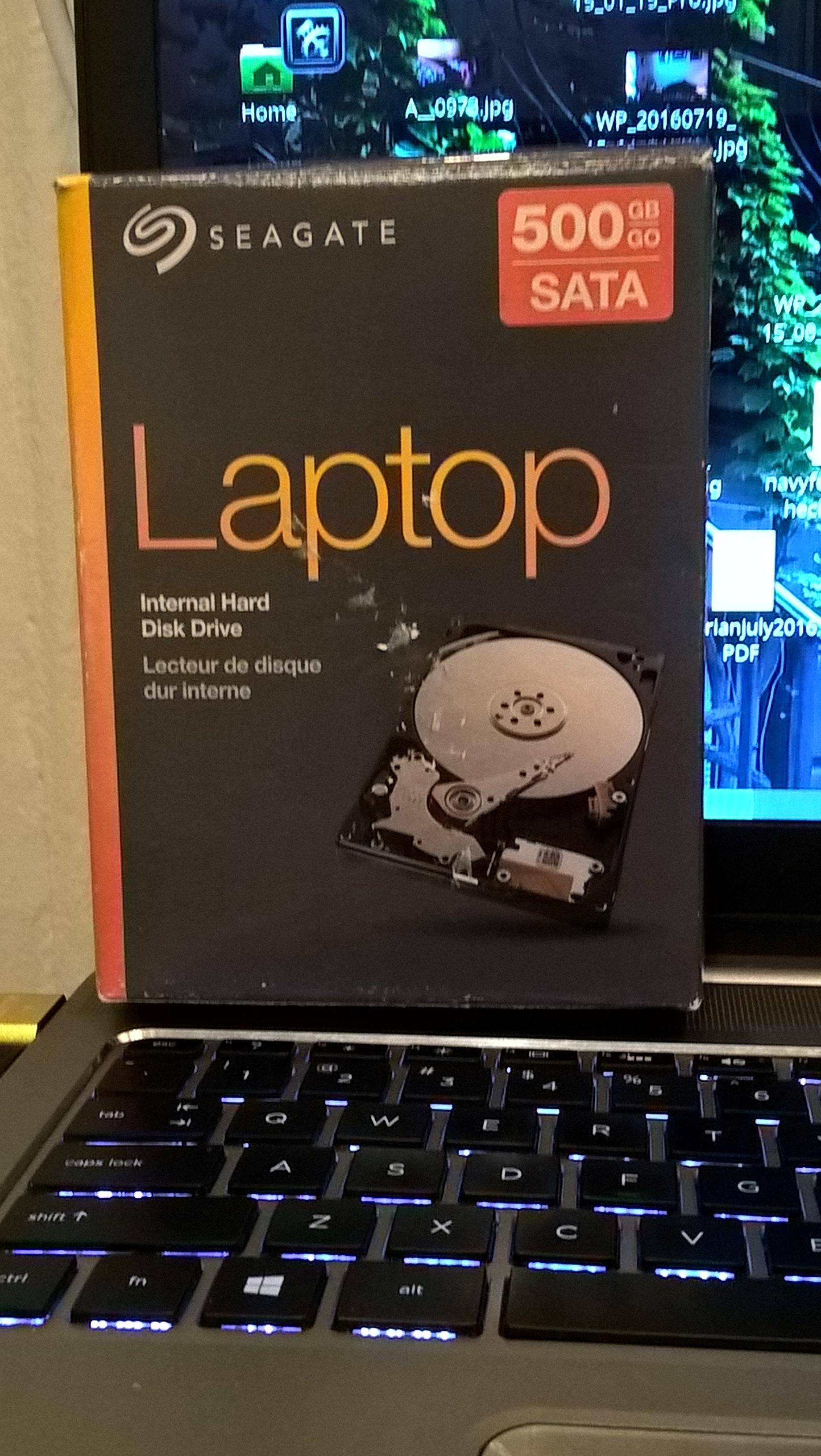Seagate 500GB SATA laptop internal hard disk drive, click to load a larger version