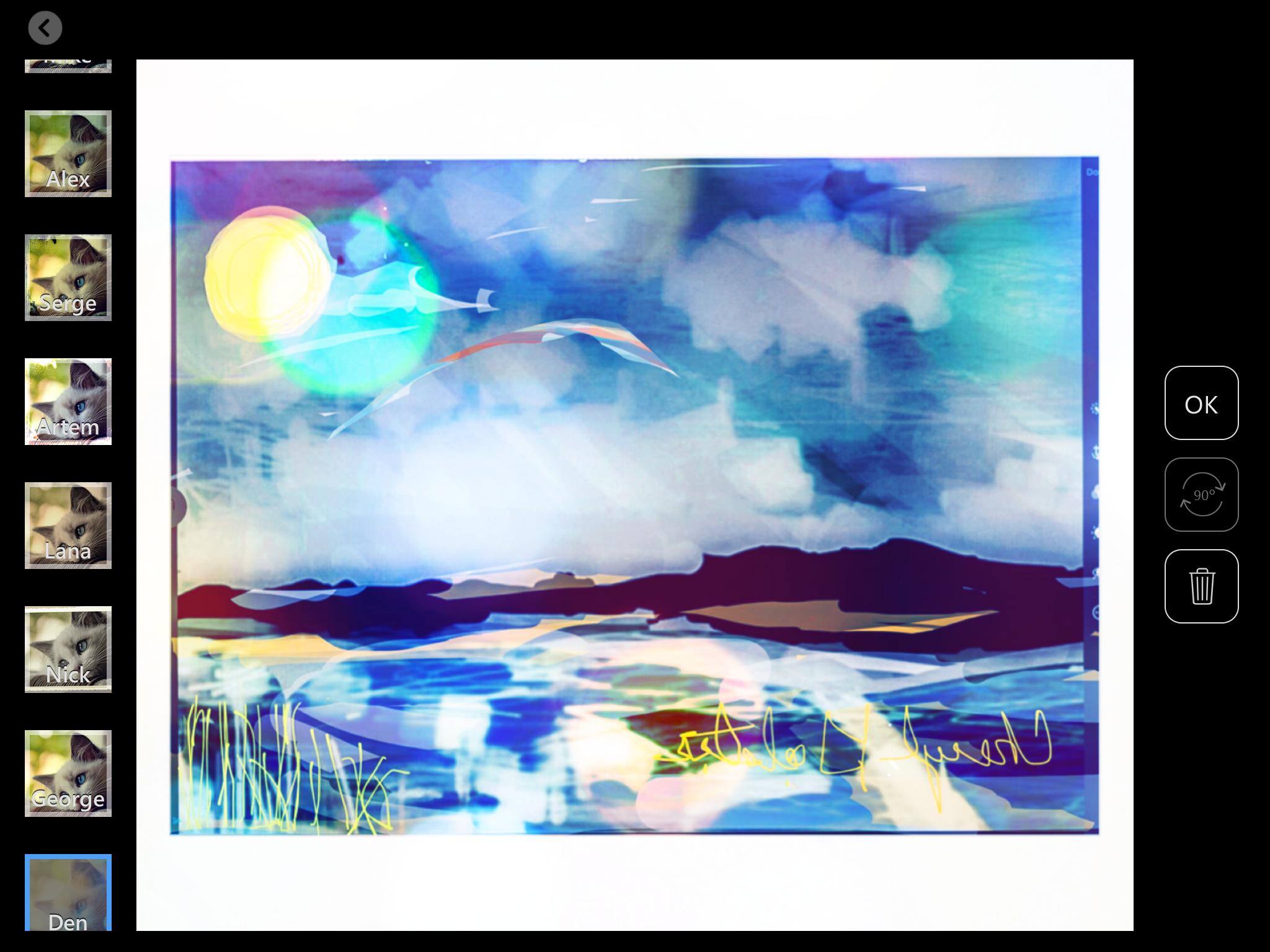 Done in Bamboo App. With Stylus made by Bamboo, click to load a larger version