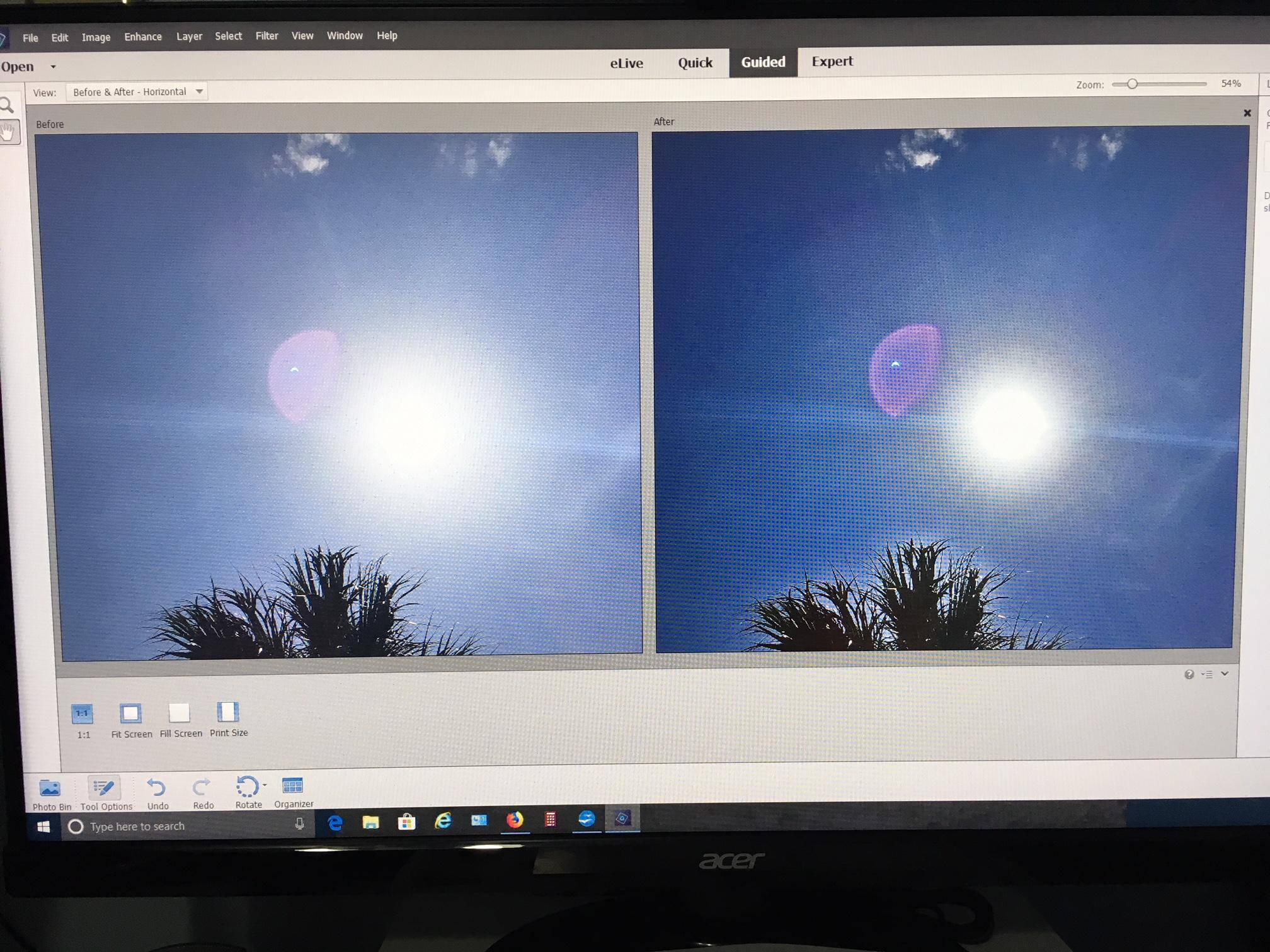 Editing 2017 Solar Eclipse Photo, click to load a larger version