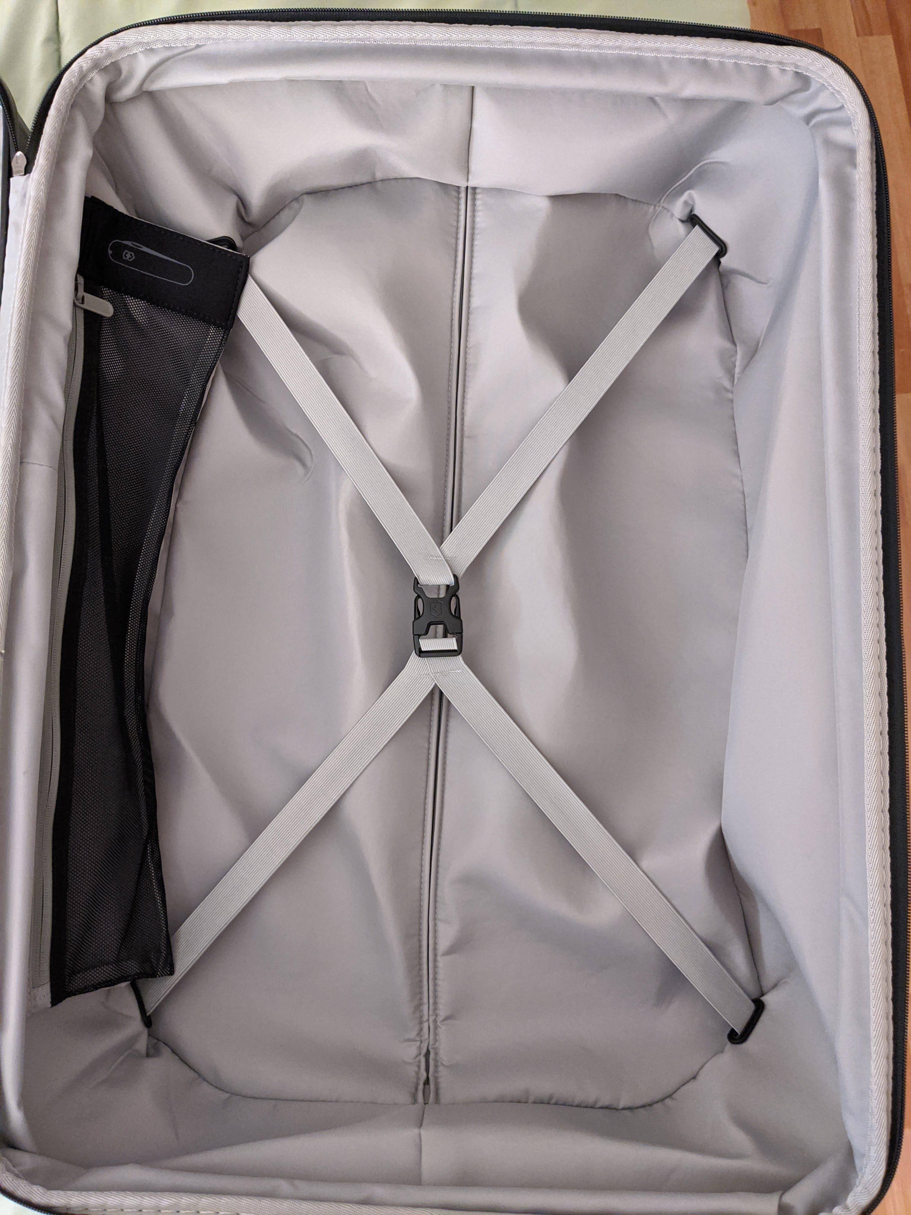 Right side storage with elastic retainer straps, click to load a larger version