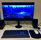 Stand creates small footprint with plenty of space, click to load a larger version
