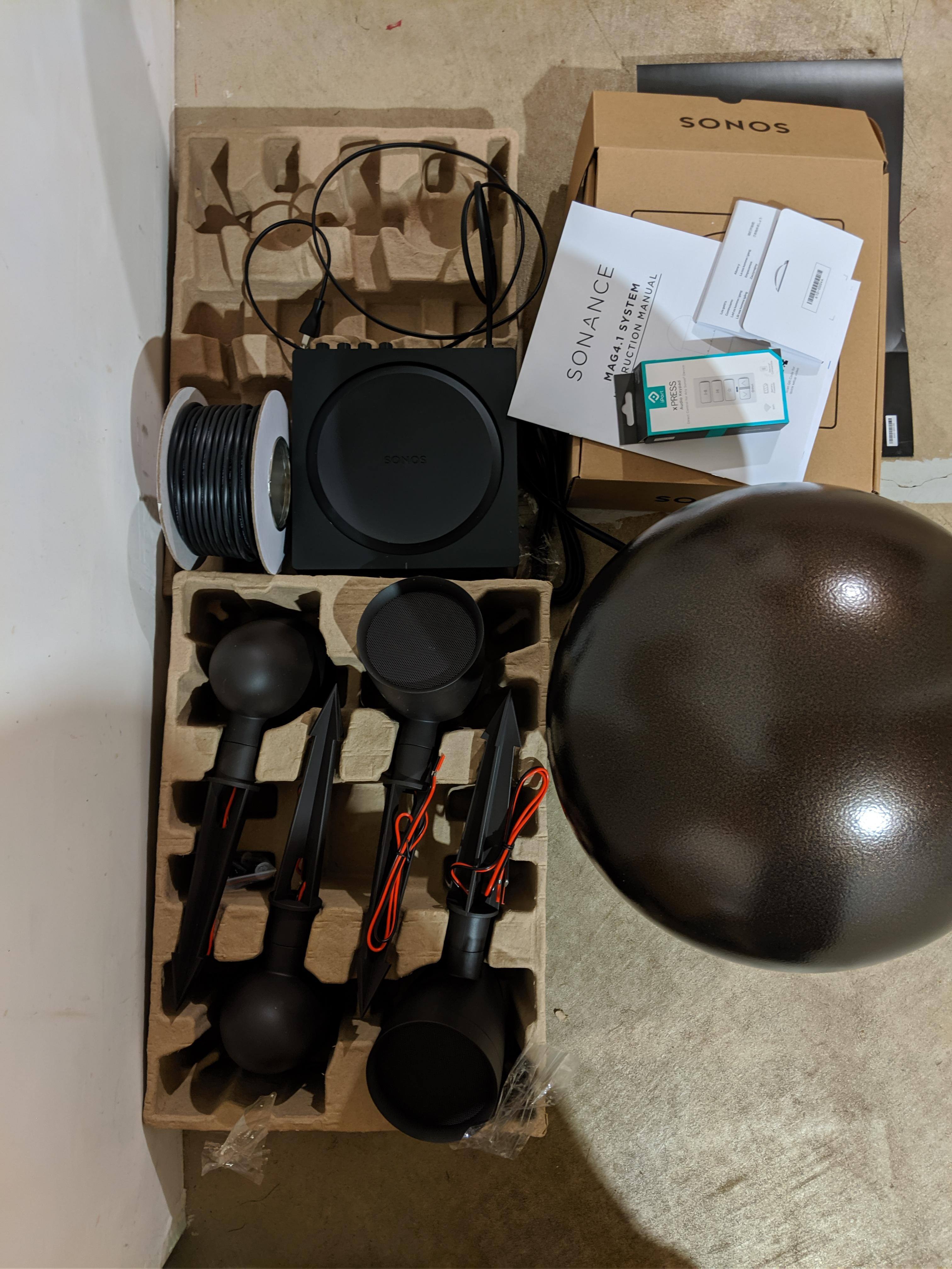 Unboxing plus wiring spool, click to load a larger version