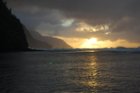 Sunset at Ke'e Beach, Kauai, click to load a larger version