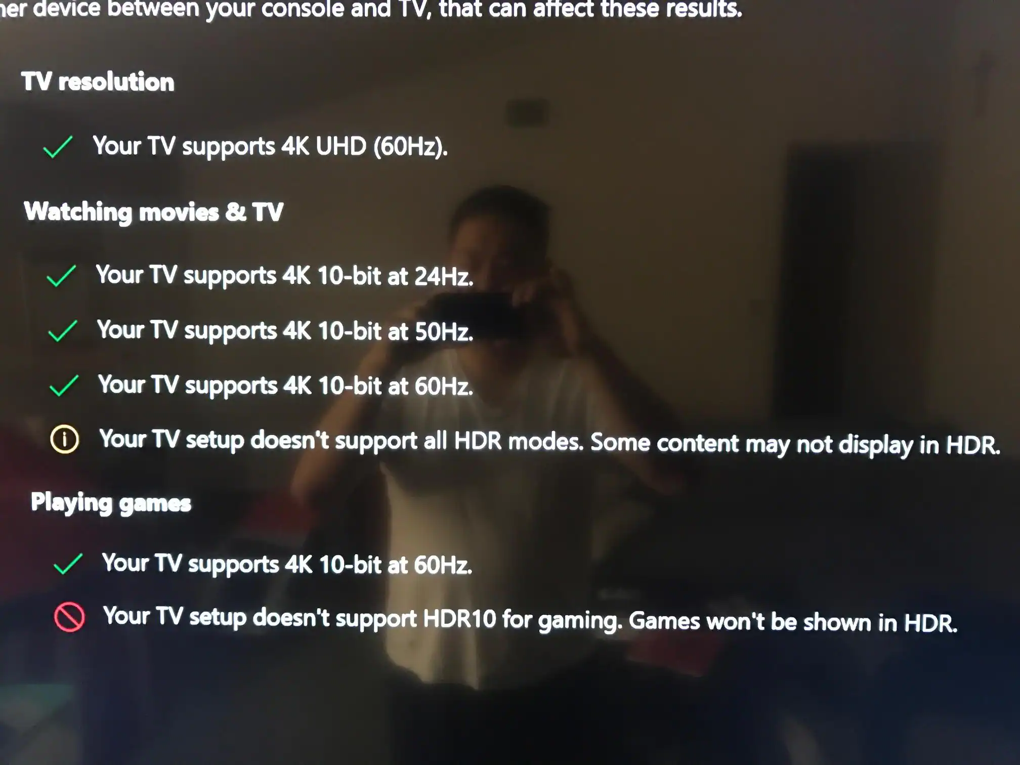 HDR not registering on the Xbox, click to load a larger version