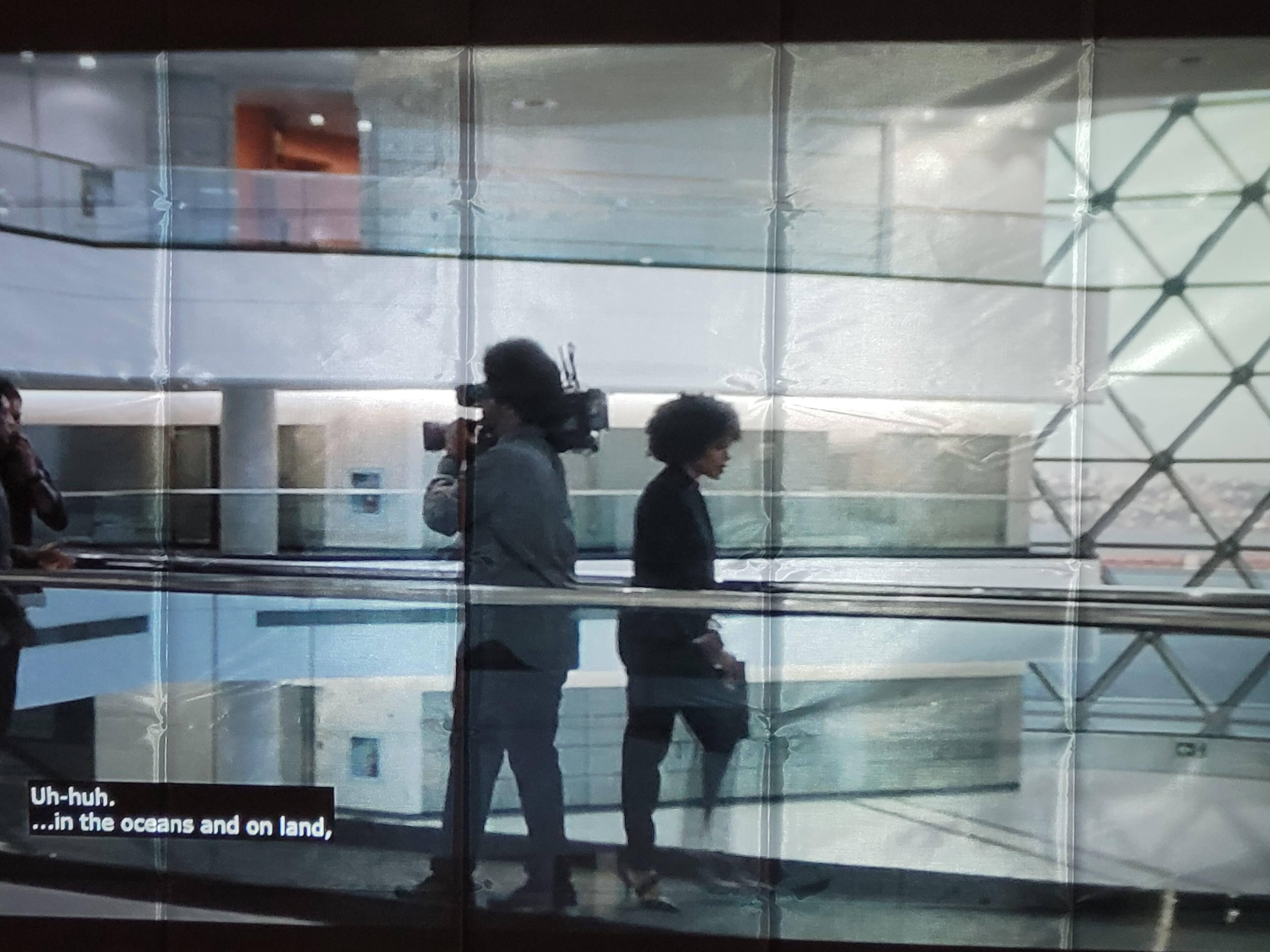 On projector screen, creases not stretched out, click to load a larger version