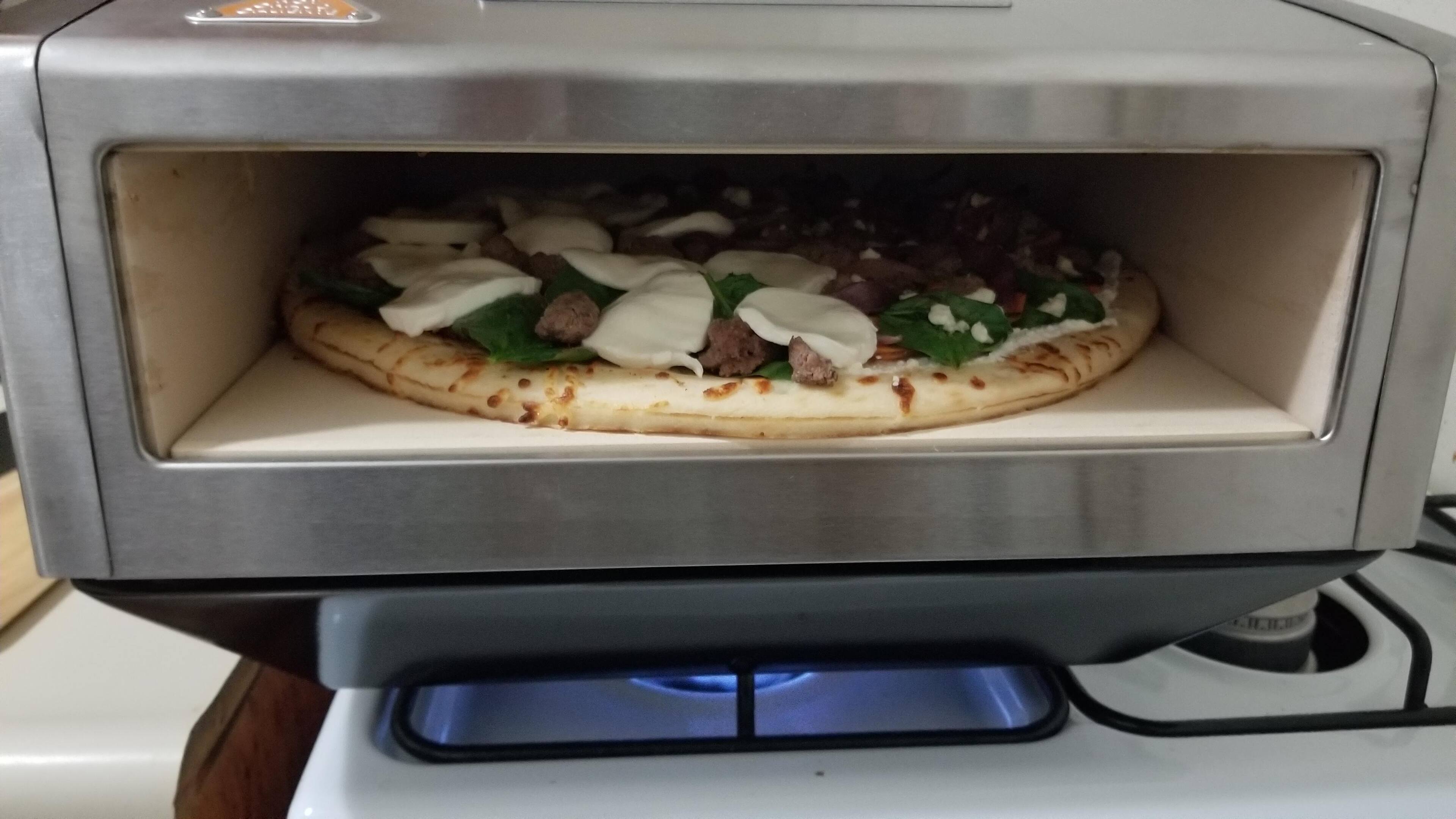 Pizza in oven, Cooking, click to load a larger version