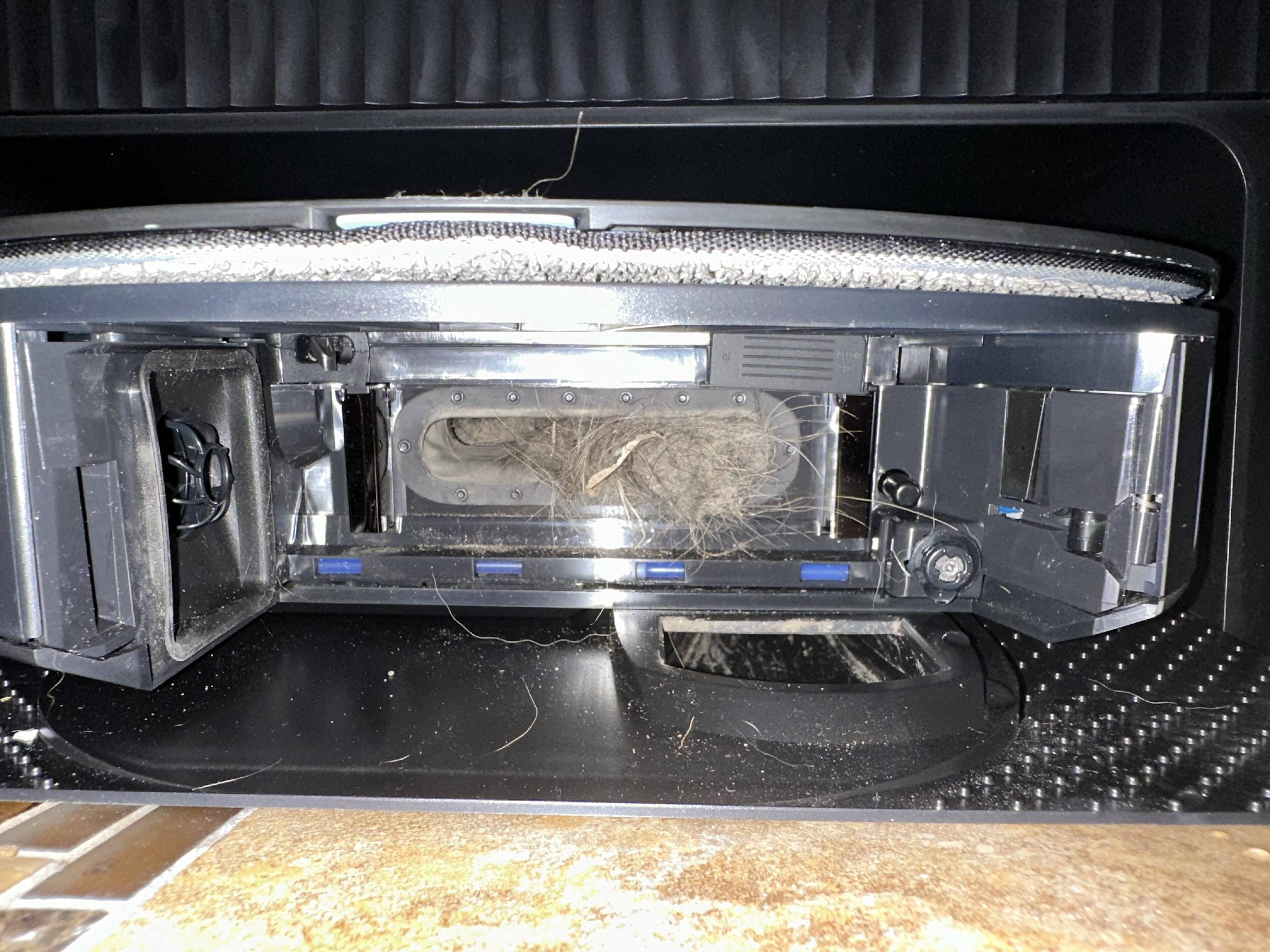 The bin full sensor didn't work causing it to not empty soon enough and get clogged., click to load a larger version