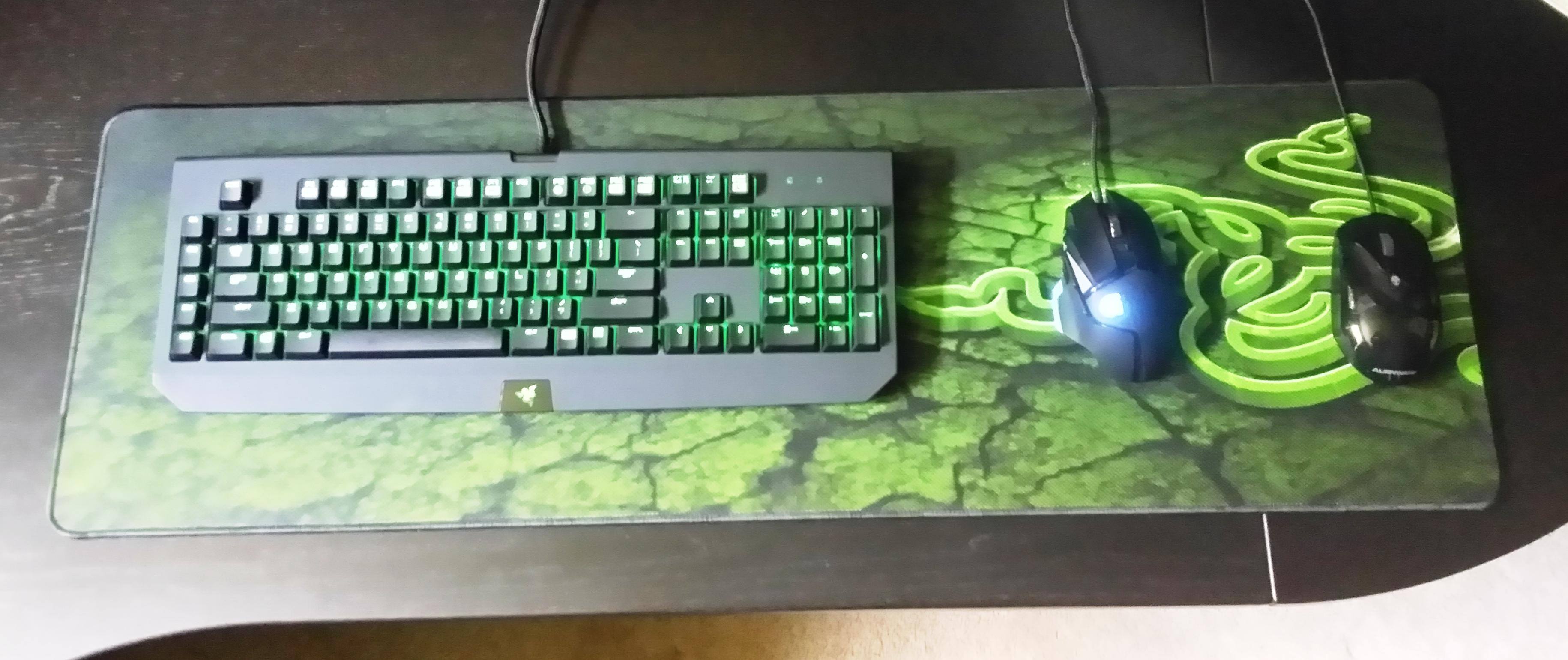 Keyboard and two mice, click to load a larger version