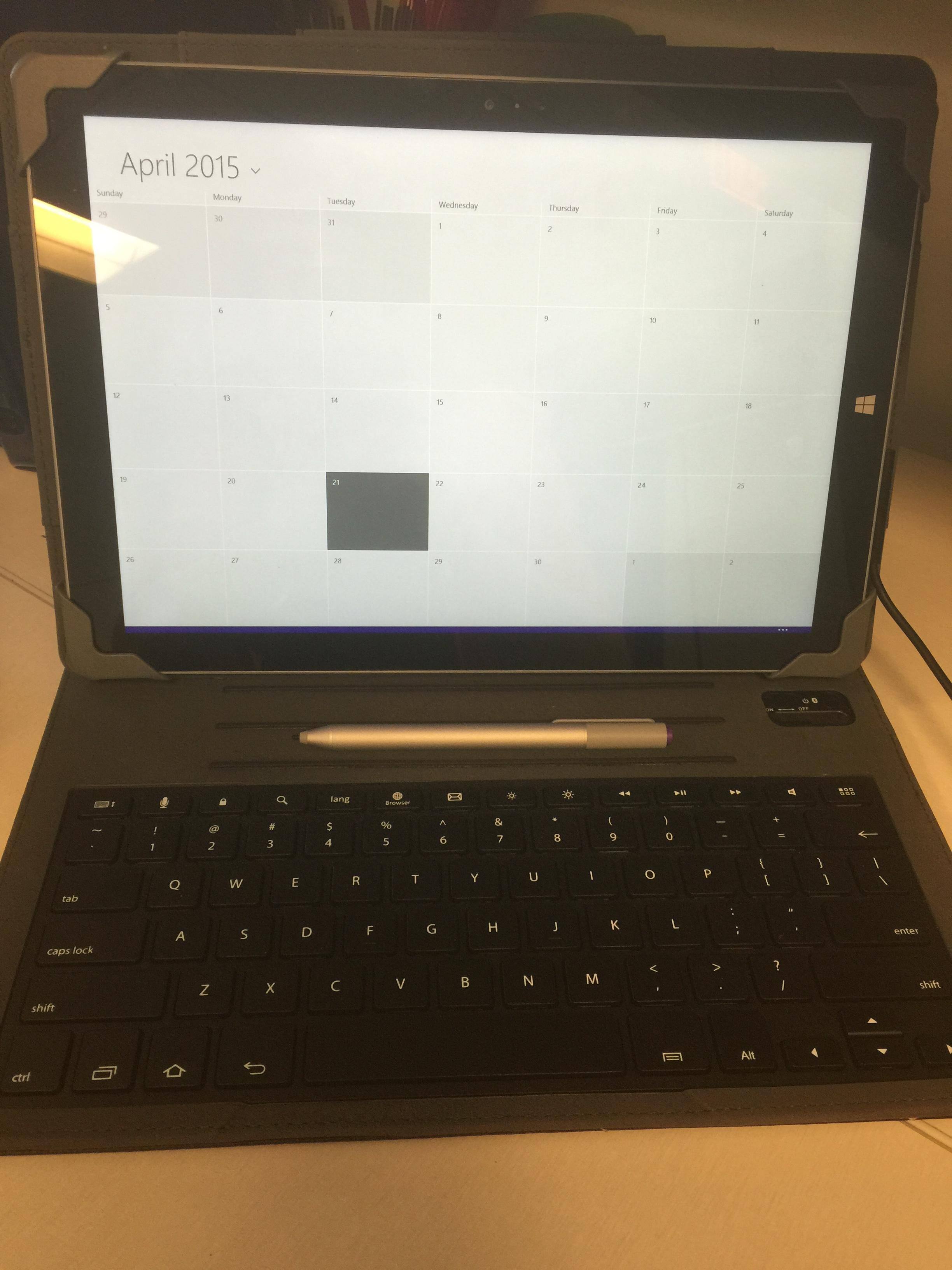 Case with the over open in stand position, click to load a larger version