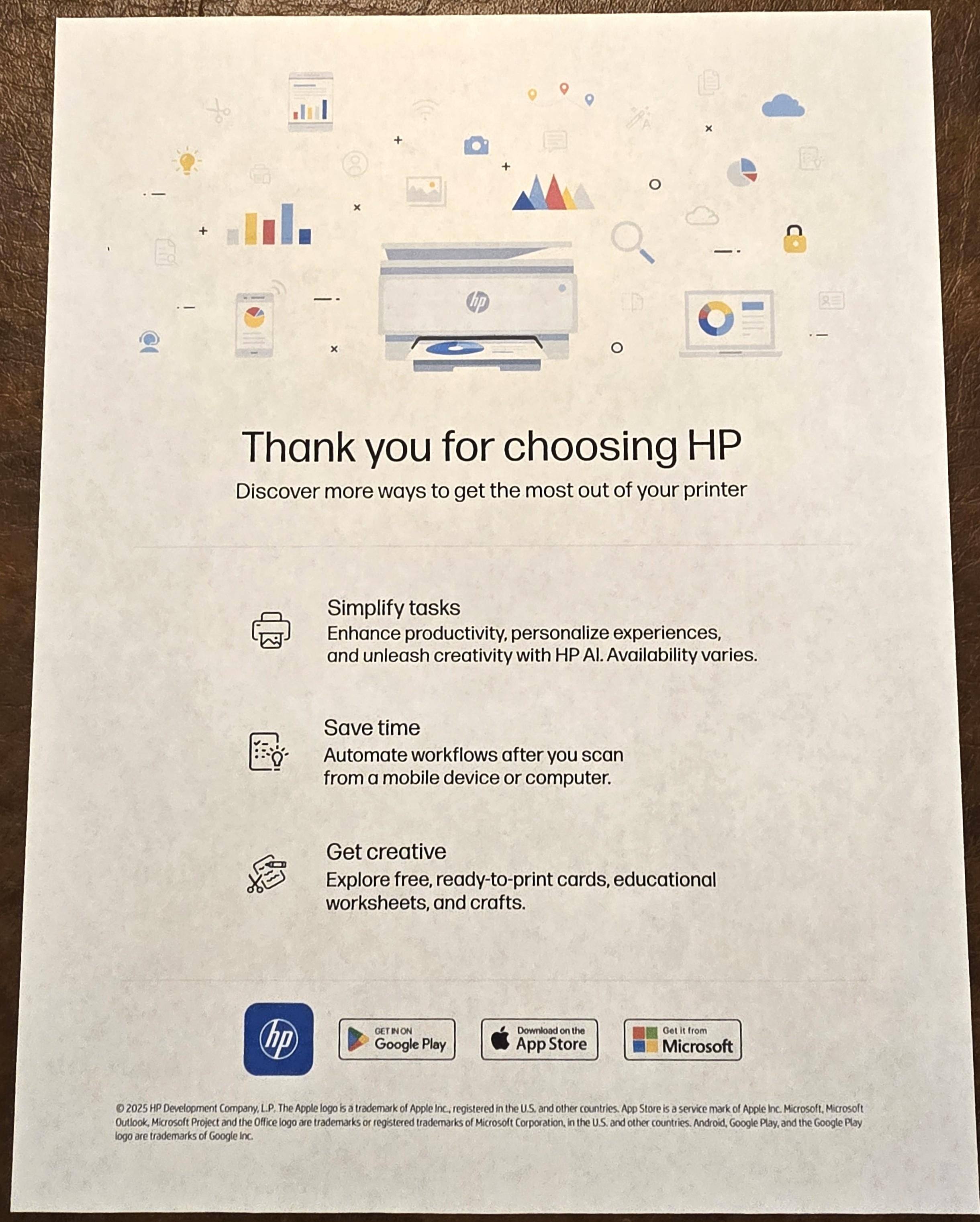 HP Envy Photo 7275 Printer Test Page on Plain Paper., click to load a larger version