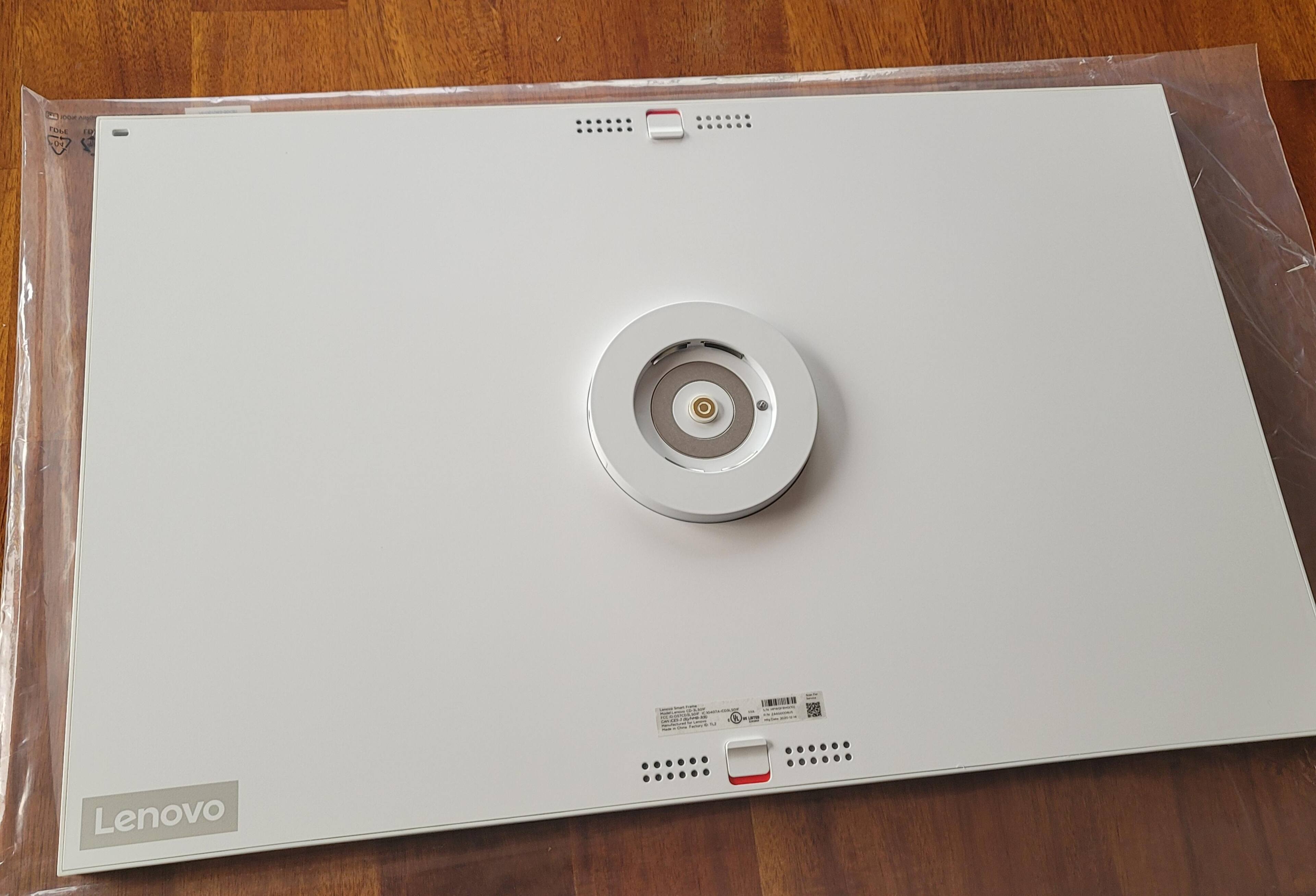 Back of the unit where the power supply and optional wall mounting point location is located, click to load a larger version