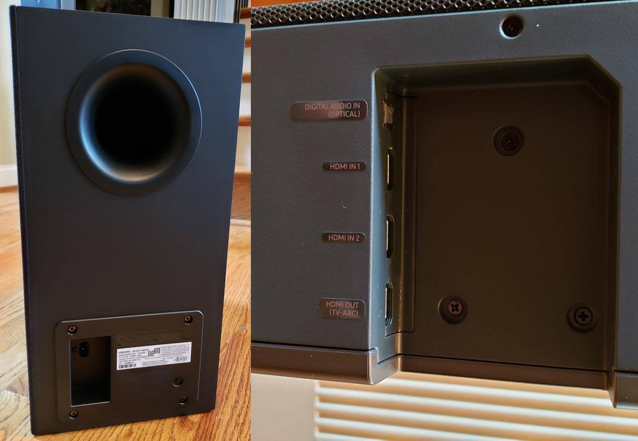 Sub rear; rear inputs on bar, click to load a larger version