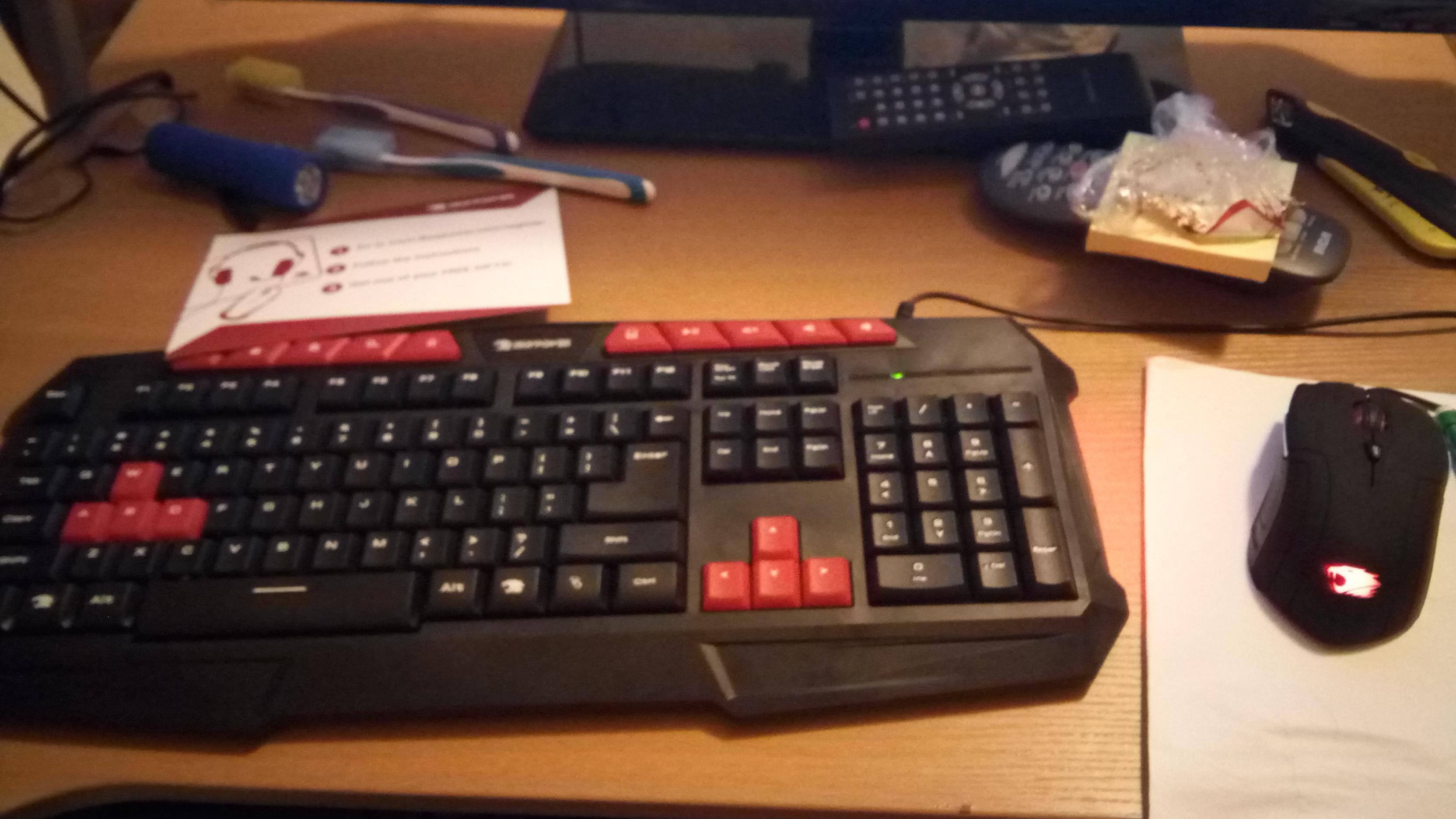 Keyboard and mouse, click to load a larger version