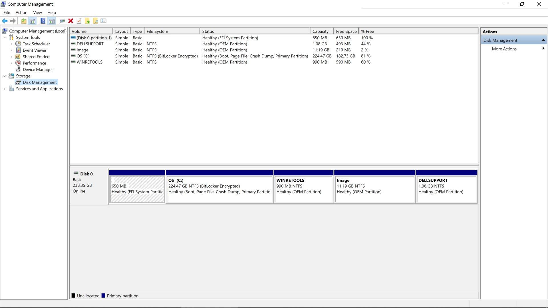 disk partition info, click to load a larger version