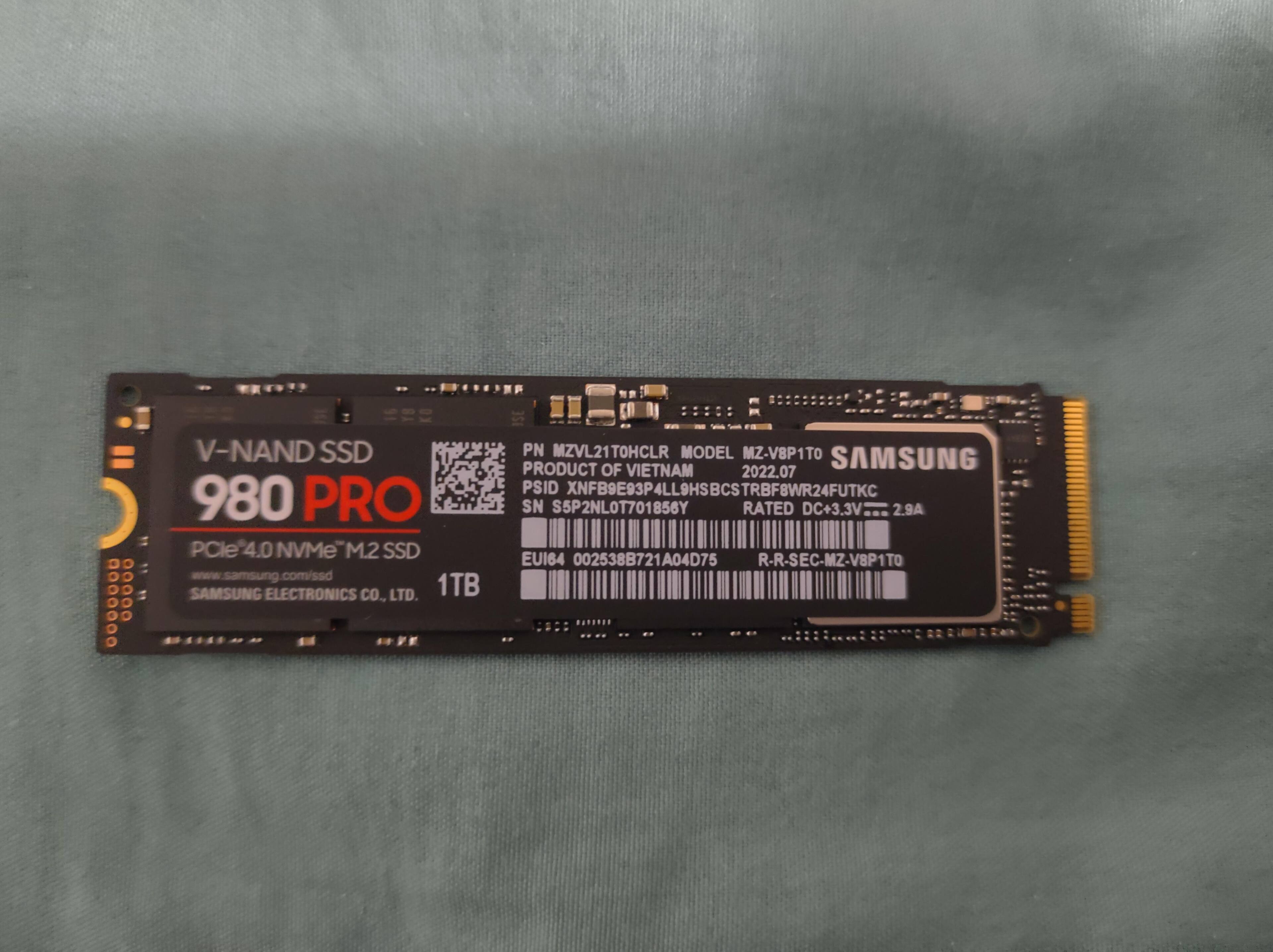 内蔵型SSD Samsung 980 PRO 1TB m.2ssd Amazon.com: Samsung 980 PRO 1TB PCIe 4.0 NVME M.2 SSD (MZ
