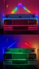 Light strands set up in a bedroom, displaying multiple effects, click to load a larger version