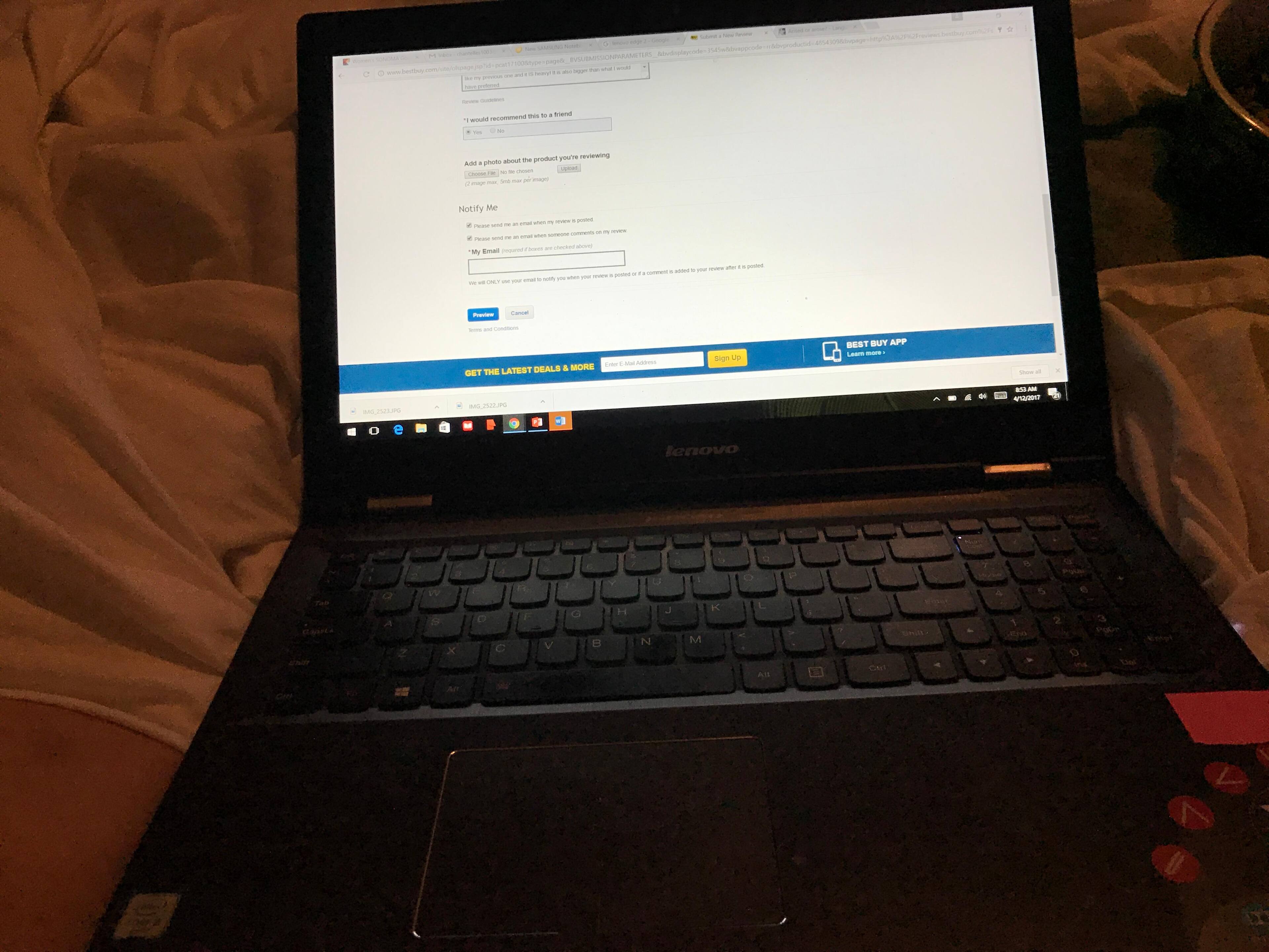 Picture of the laptop right now. Still trucking!, click to load a larger version