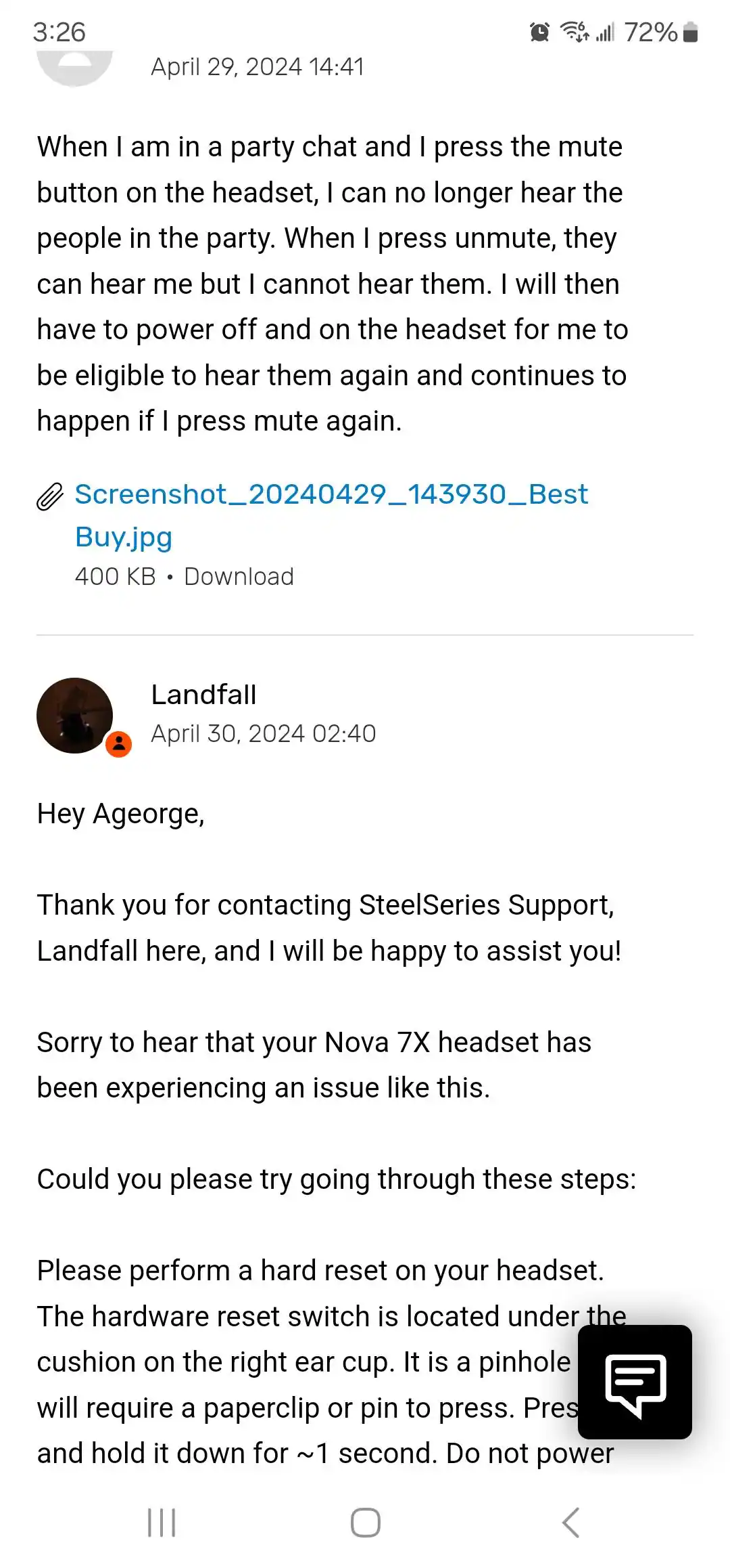 Customer provided image, click to load a larger version