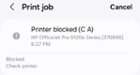 Samsung Printer Blocked Error, click to load a larger version