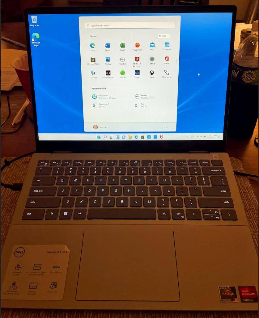 Nice bright, clear, screen with a taller aspect ratio (good for doc work or web browsing). Keyboard does have a backlight seen here in use., click to load a larger version