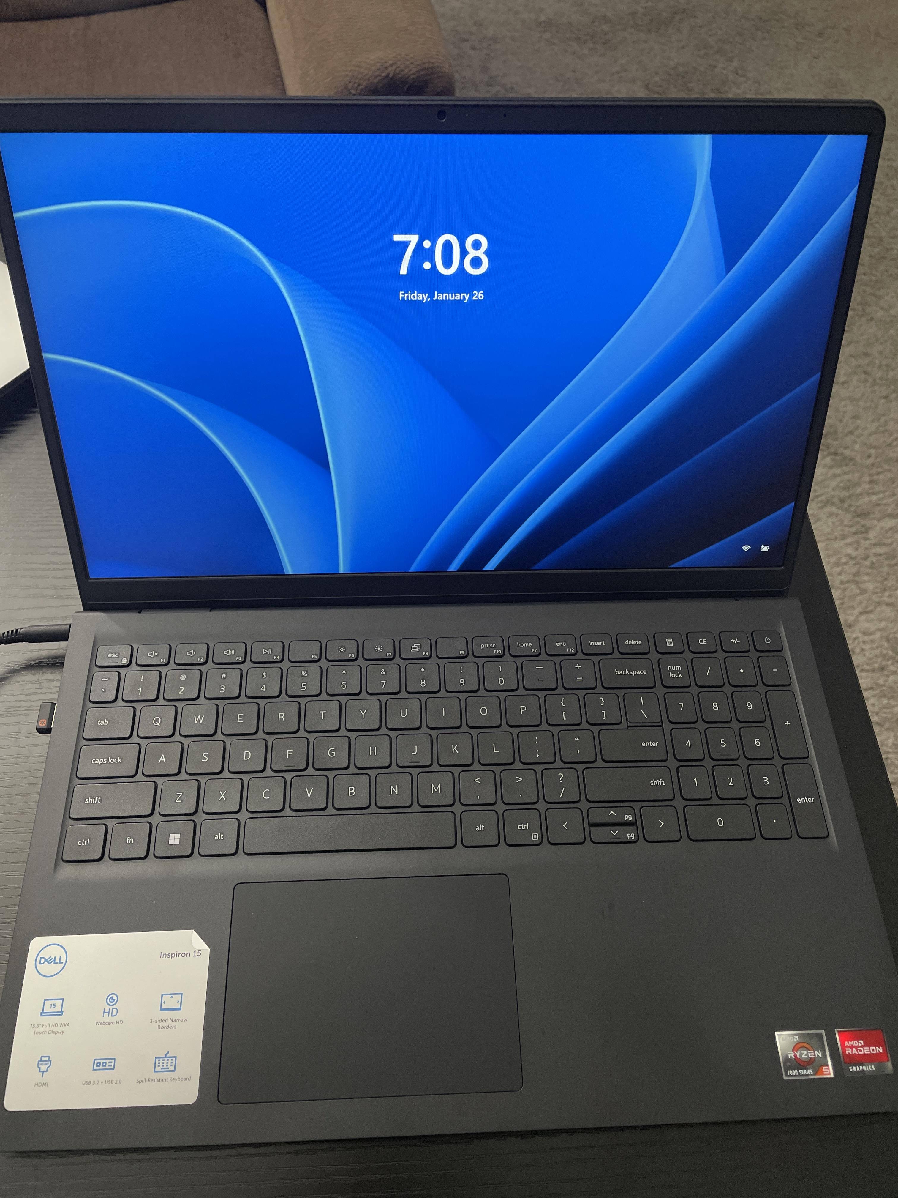 Dell Inspiron 15 3535 Touch Laptop AMD Ryzen 5 AMD Radeon 8GB