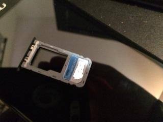 Dual SIM Tray, with my ATT GoPhone SIM in slot 1, click to load a larger version