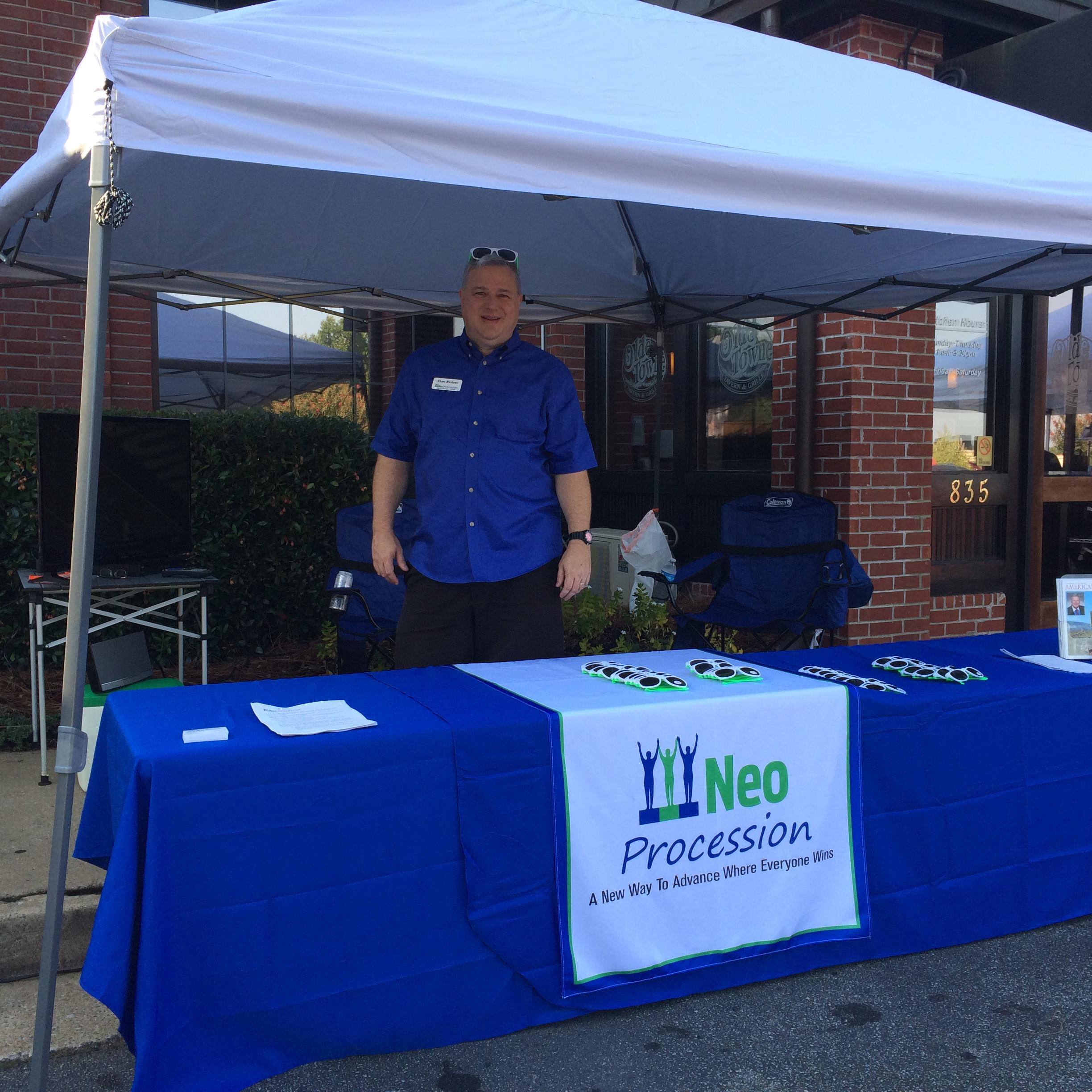 Me at an event with the TV., click to load a larger version