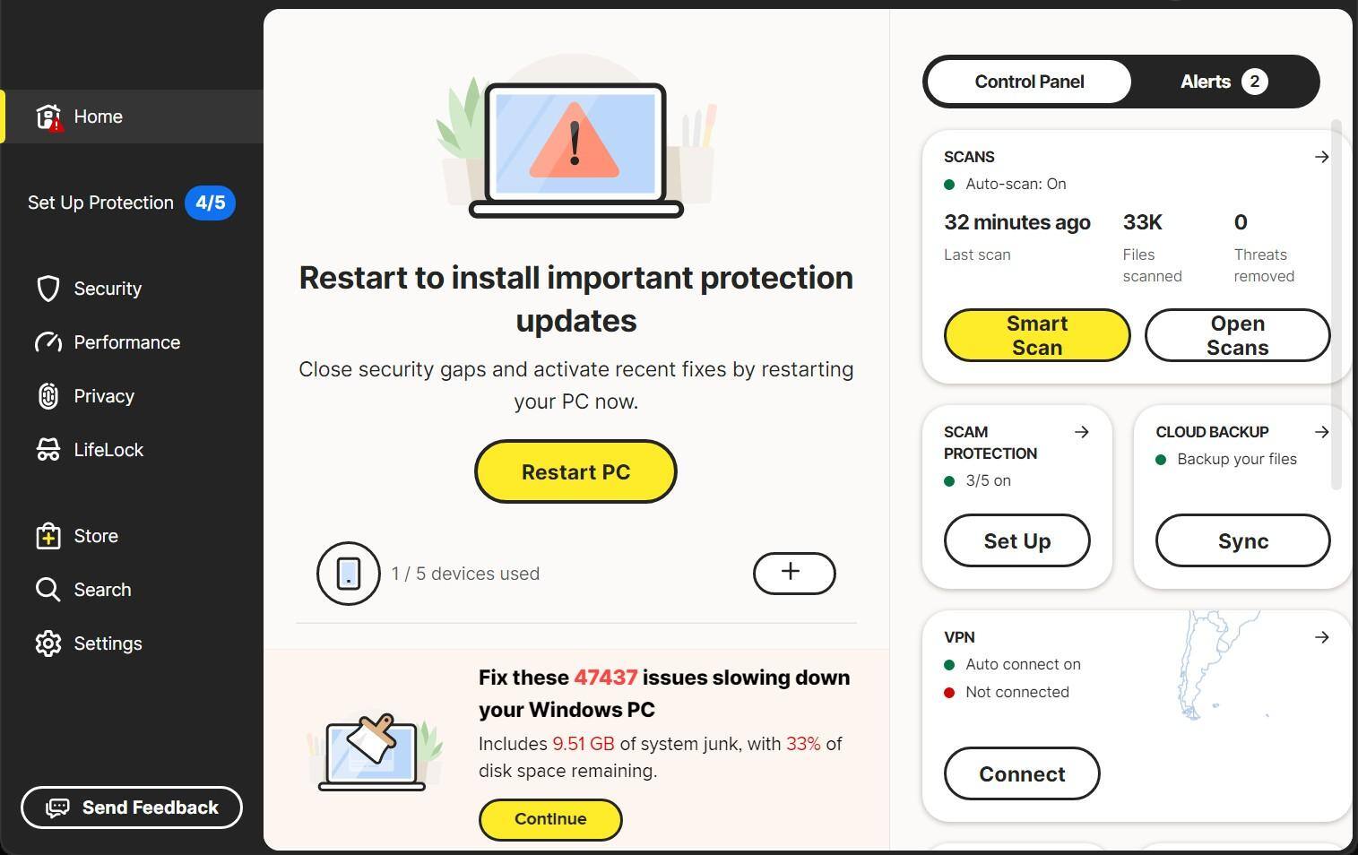 Main dash screen (with ad on bottom left to upgrade), click to load a larger version