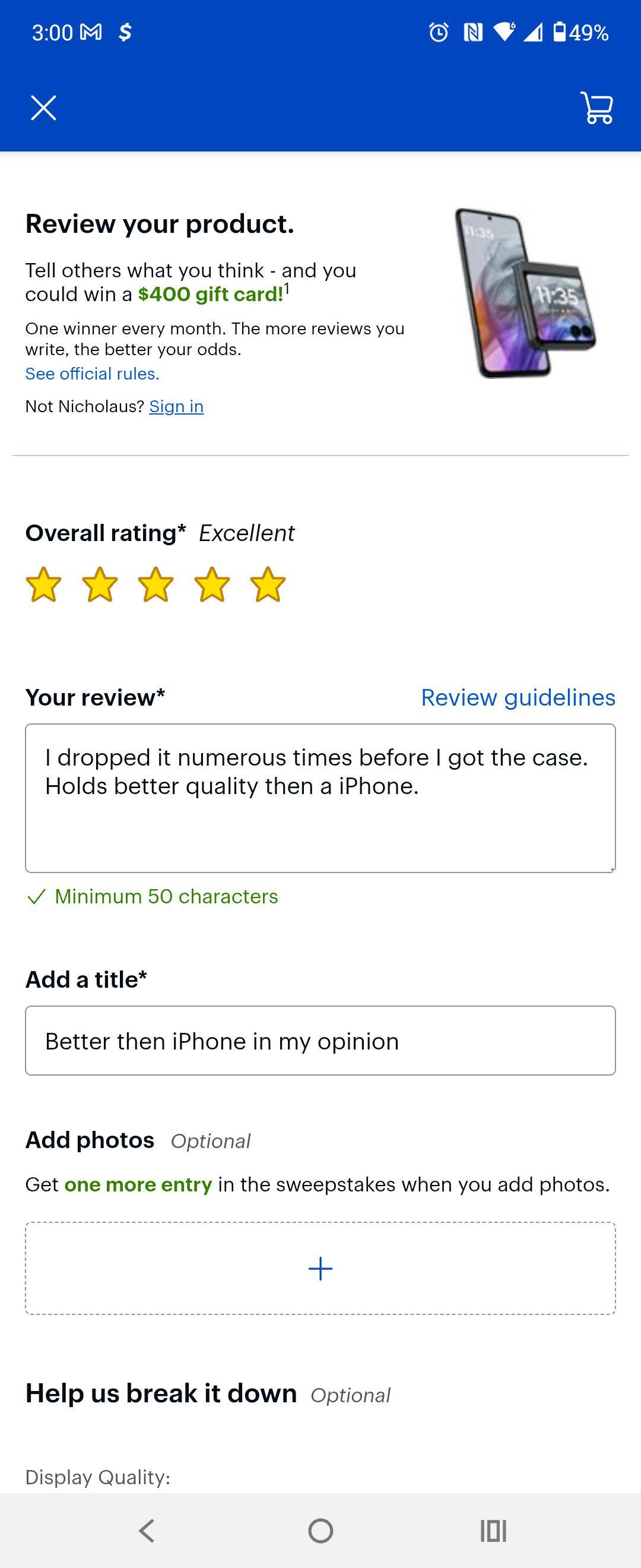 Customer provided image, click to load a larger version