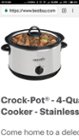 Crock-Pot 4-Quart Oval Slow Cooker Red SCCPVL400-R - Best Buy
