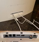 Cover attached with wires coming out, Rear Ports, click to load a larger version