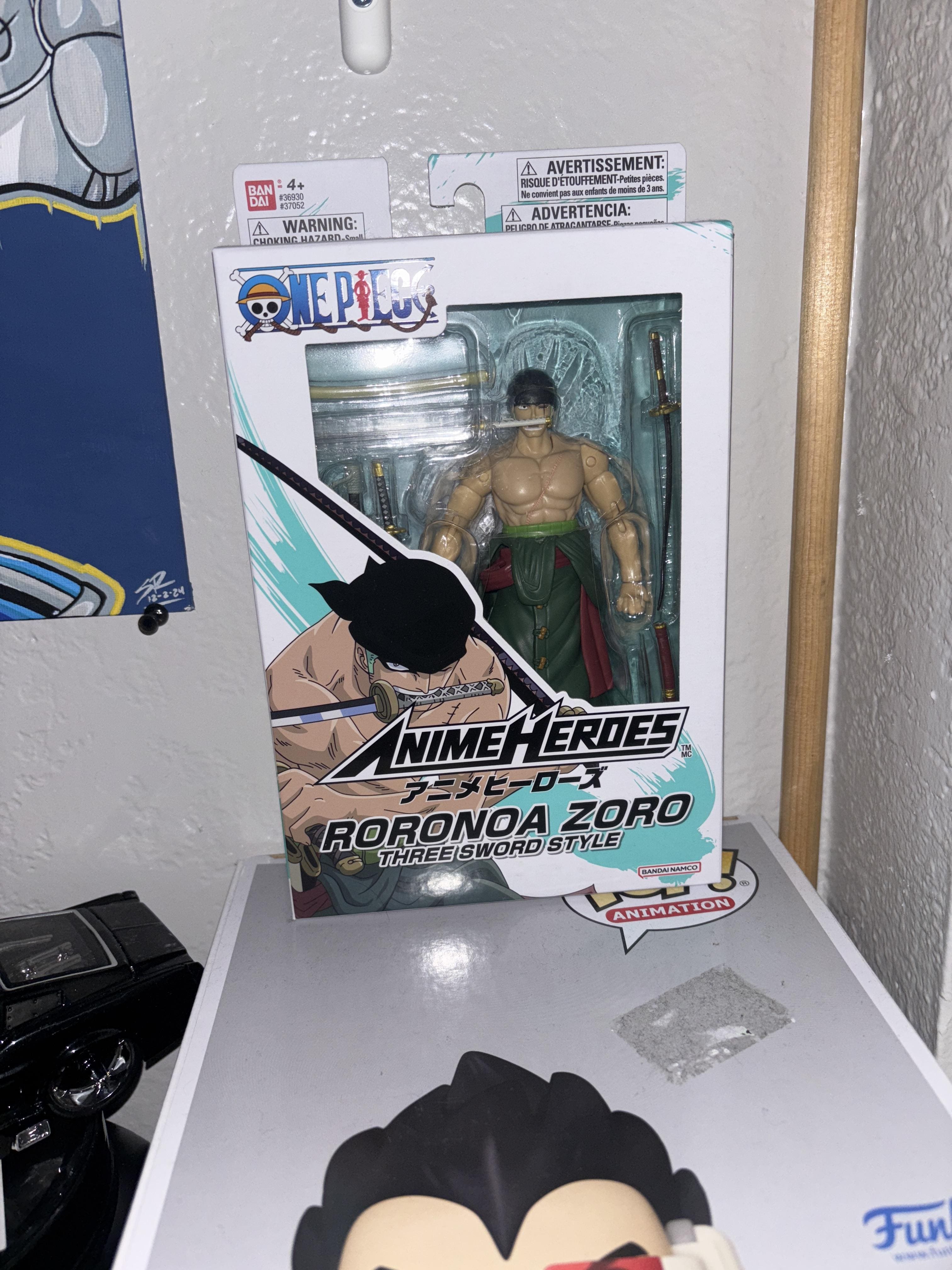 Bandai Roronoa Zoro Three Sword Style One Piece Anime Heroes 6.5