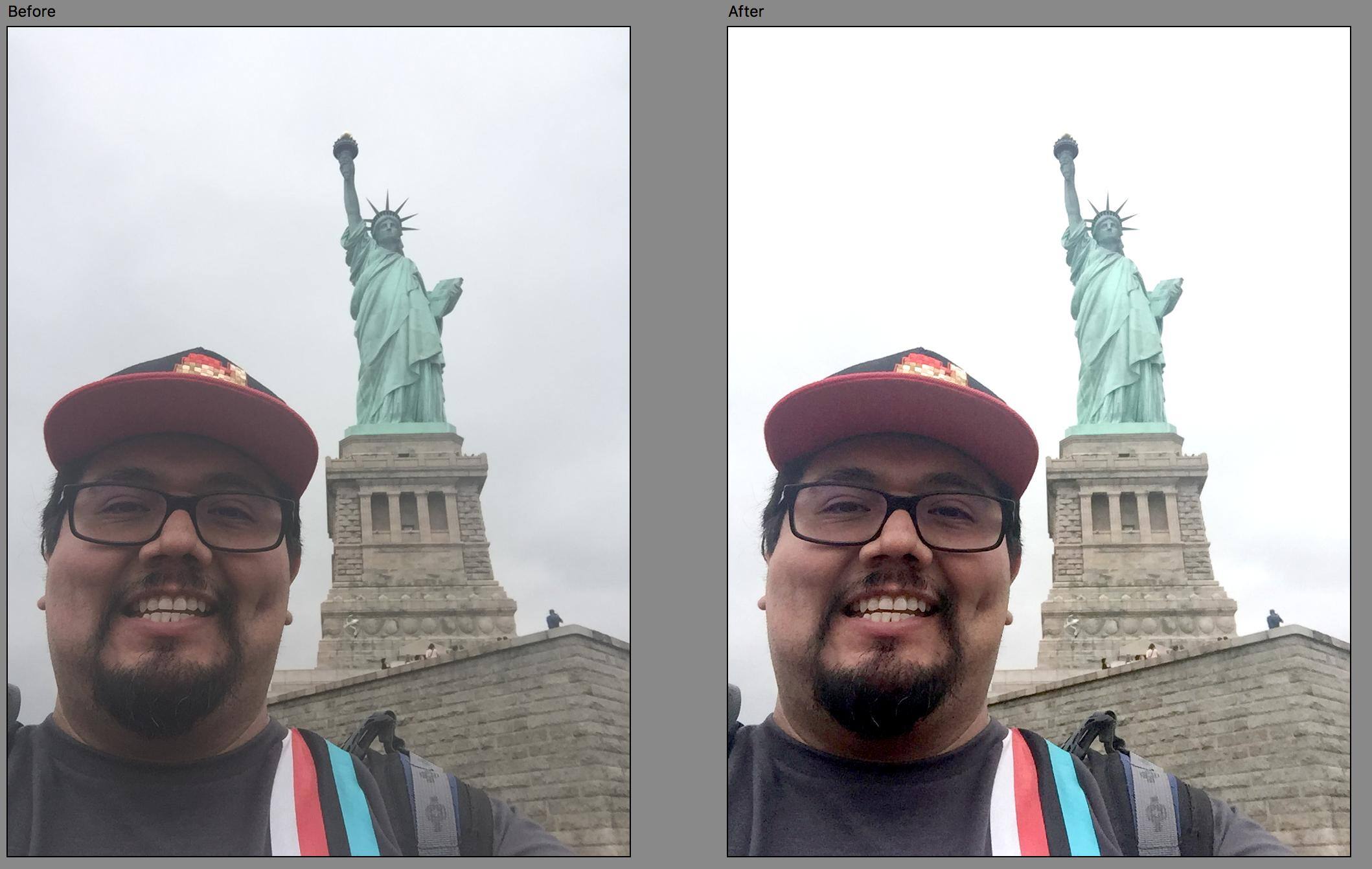 Before and After (Photoshop), click to load a larger version