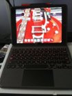 iPad case connected to Red Light Keyboard case with stylus mounted on top, click to load a larger version
