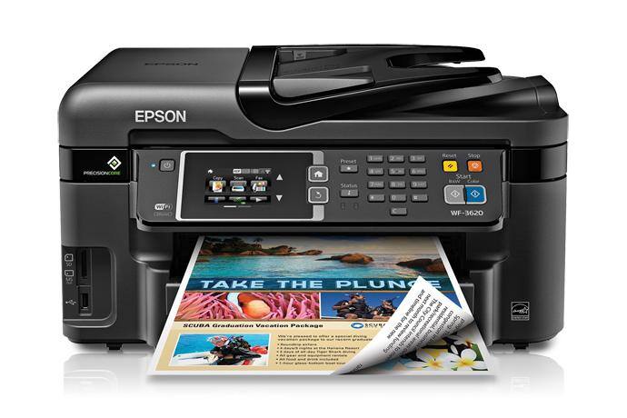 Epson Workforce WF-3620 All-In-One Printer, click to load a larger version