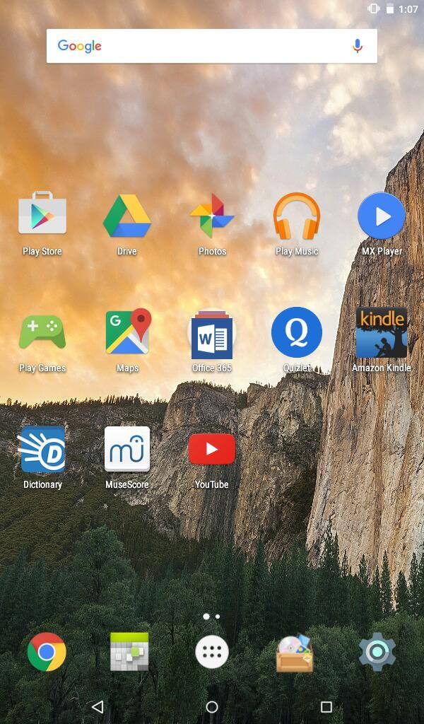 Home screen screenshot: this is a sample of how great this tablet's screen looks!, click to load a larger version