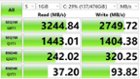 CrystalDiskMark benchmark, click to load a larger version