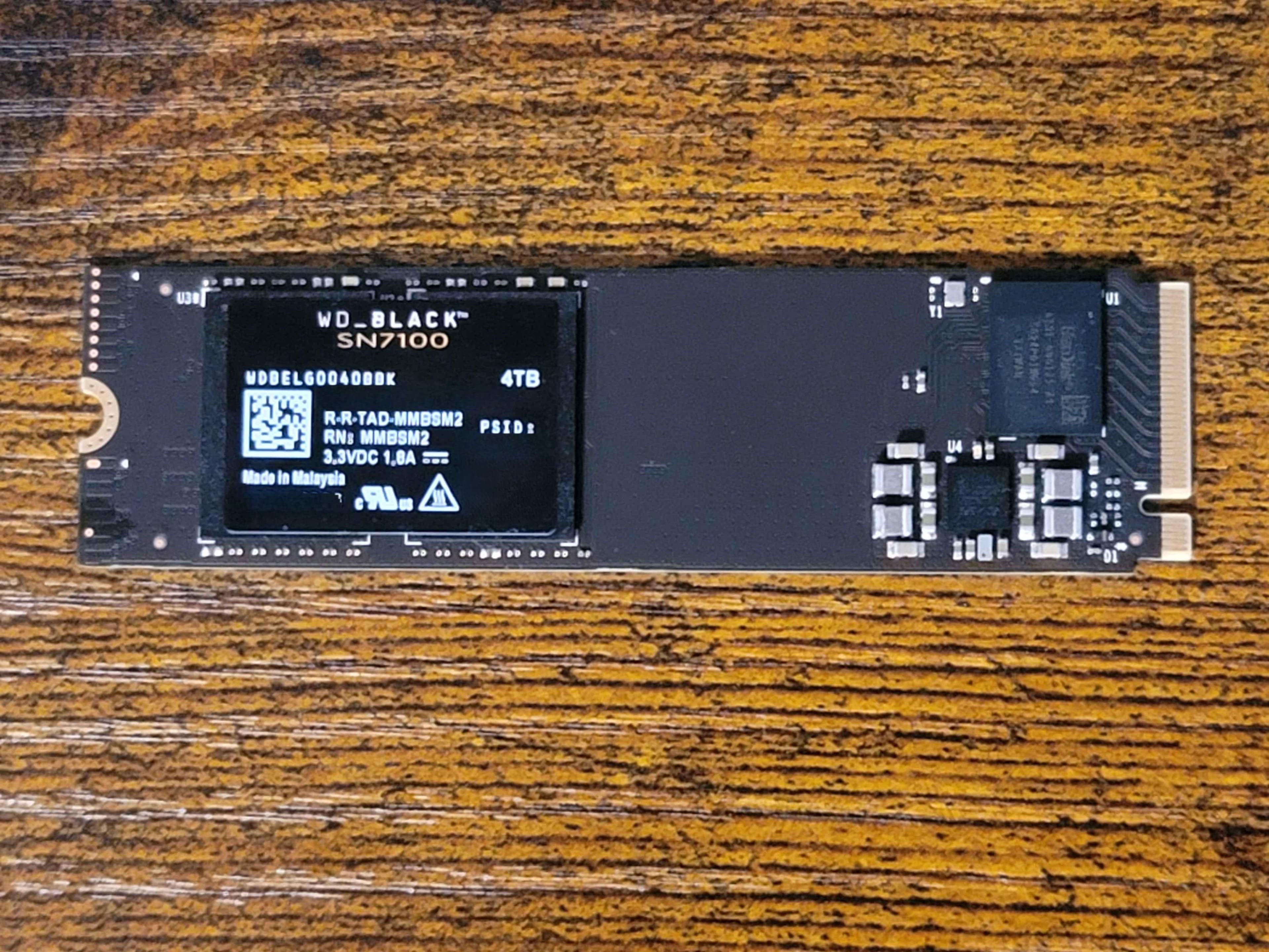 WD BLACK SN7100 4TB Internal SSD Gen 4 x4 NVMe WDBELG0040BBK-WRSN