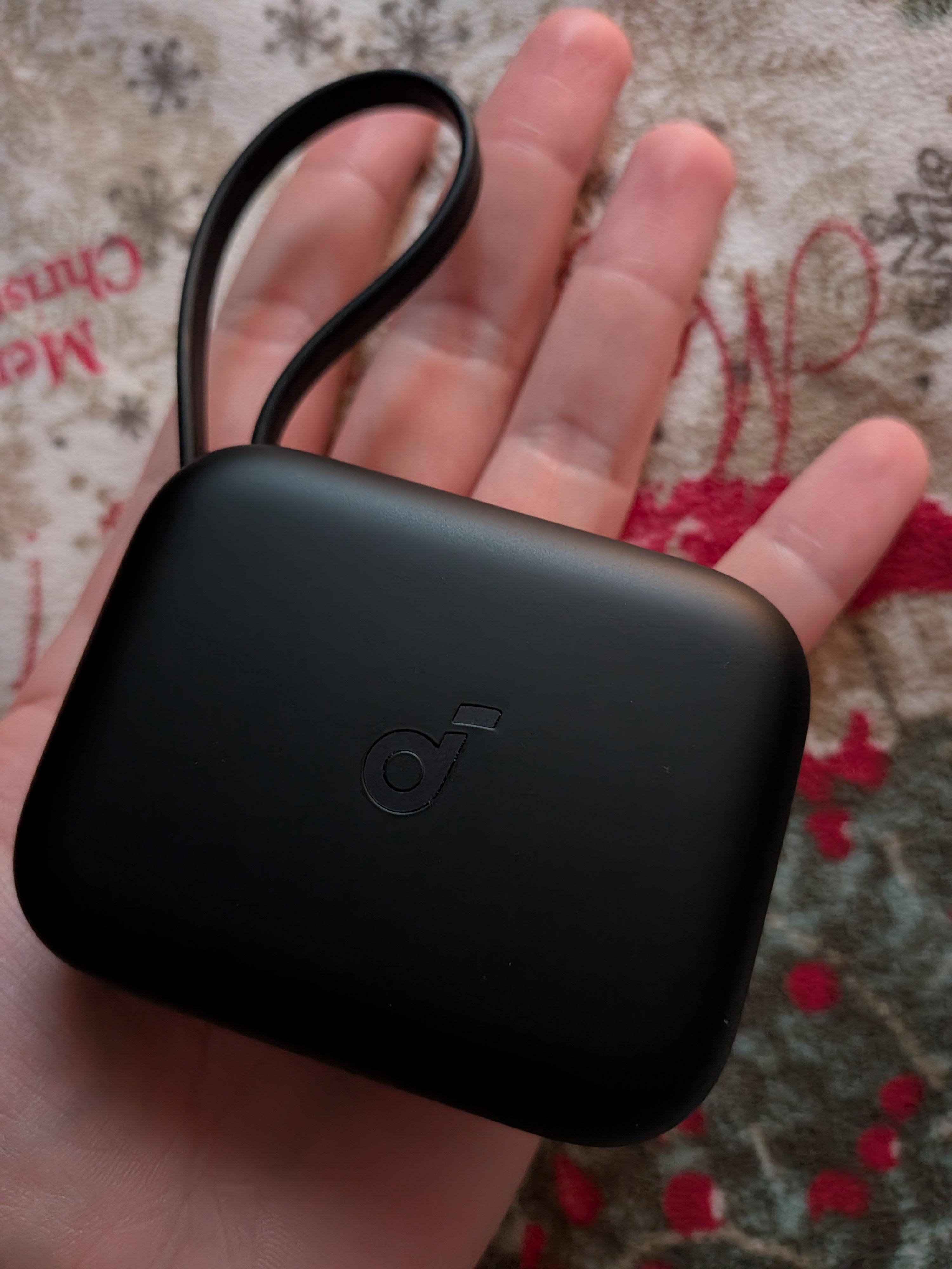 The case is pretty big, as far as earbuds cases go. Not enormous, but it may be a little bulky in your pocket along with a wallet and phone and keys., click to load a larger version