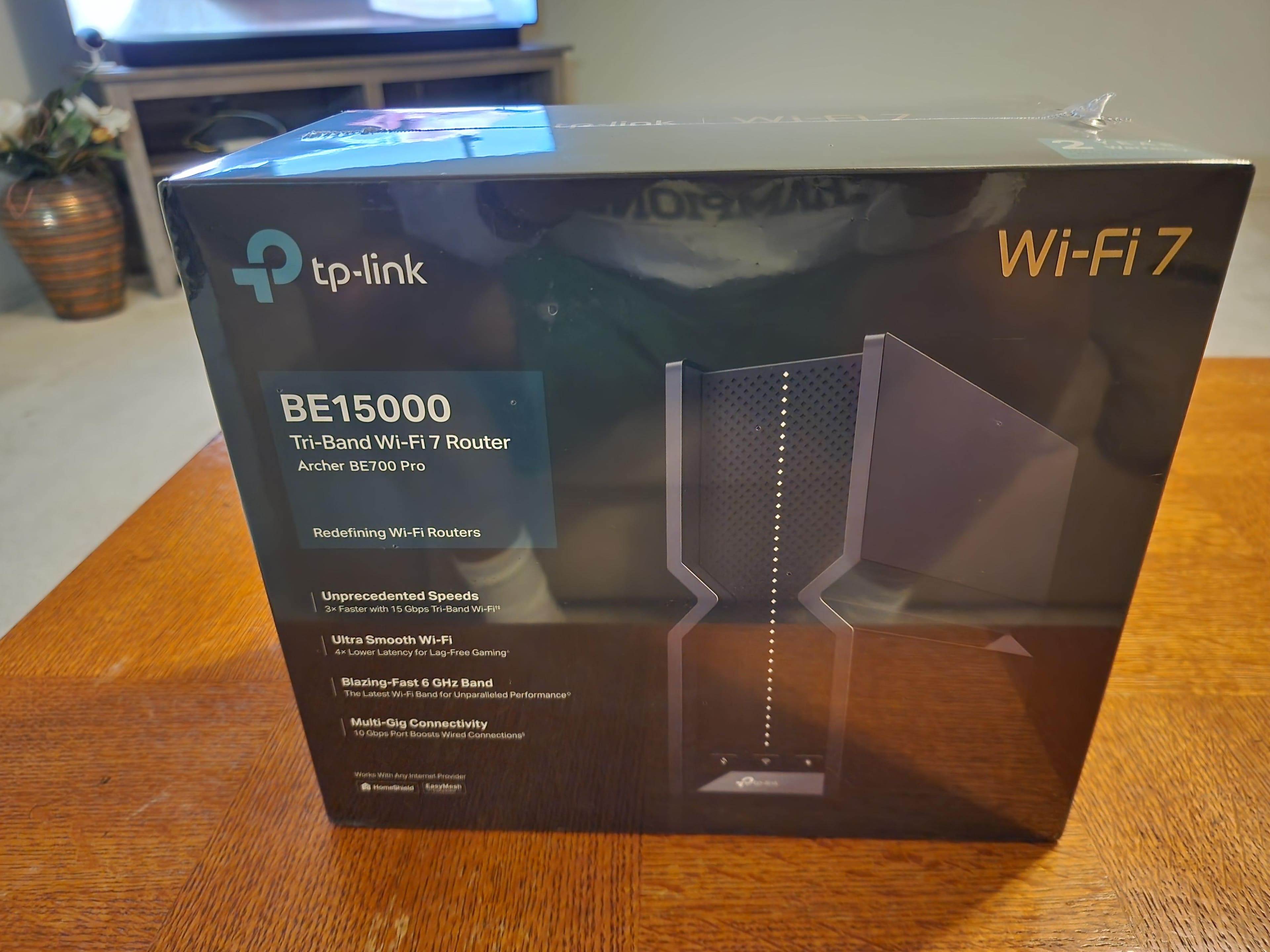 TP Link BE15000 Tri Band Wi Fi 7 Router Black Archer BE700 Pro