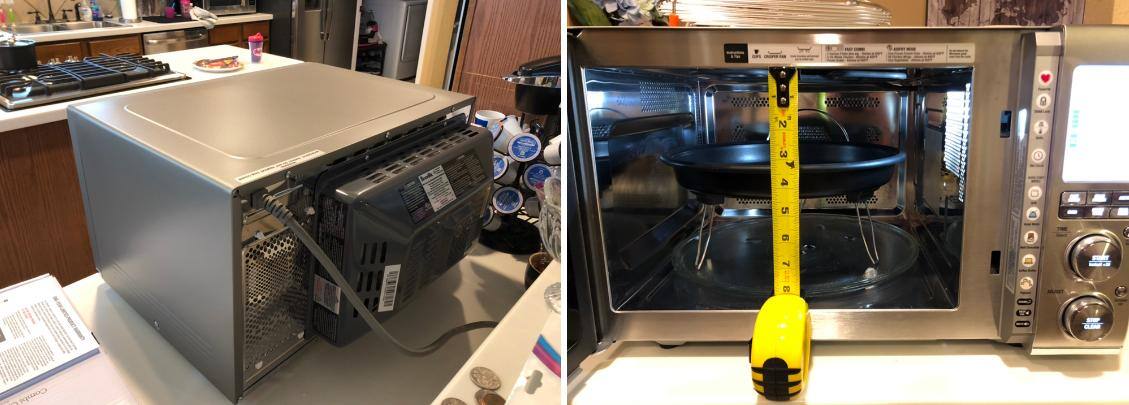 Back extension and interior with pan in air fry position., click to load a larger version