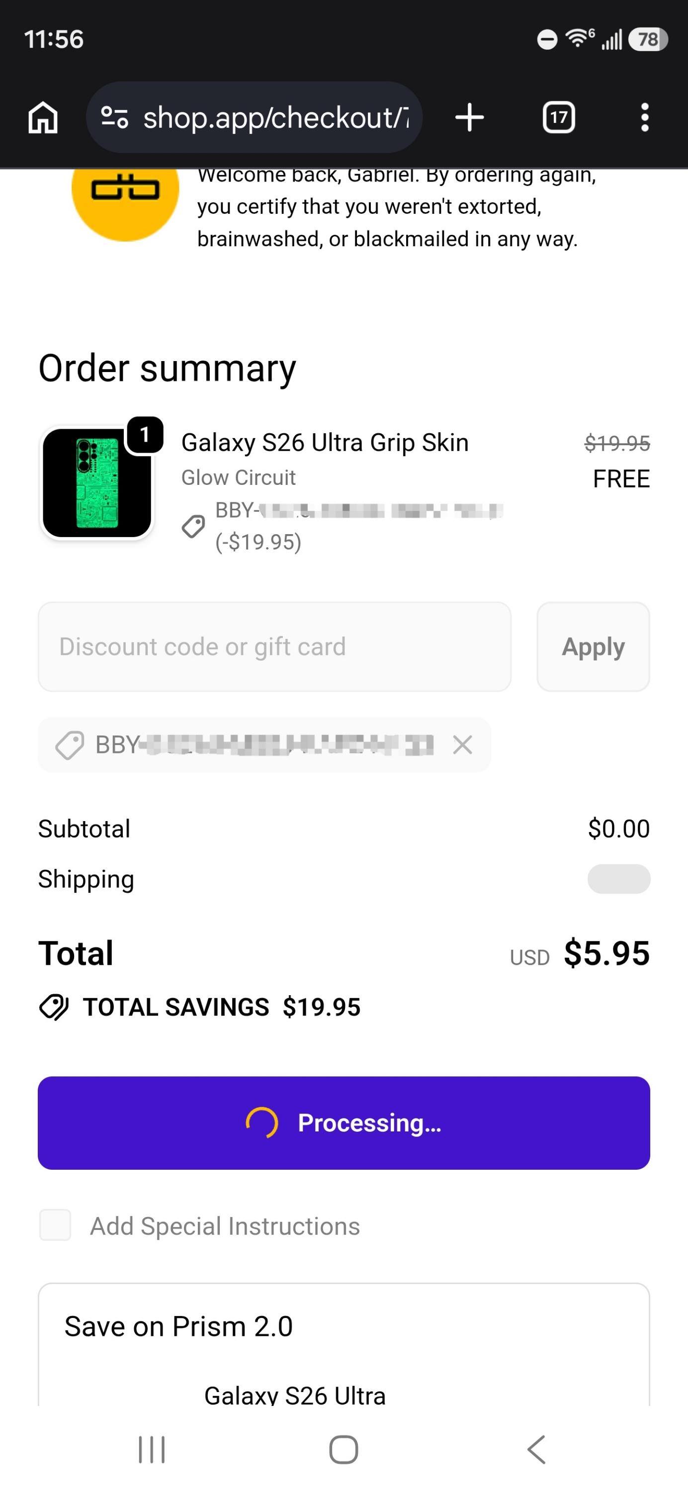 Customer provided image, click to load a larger version